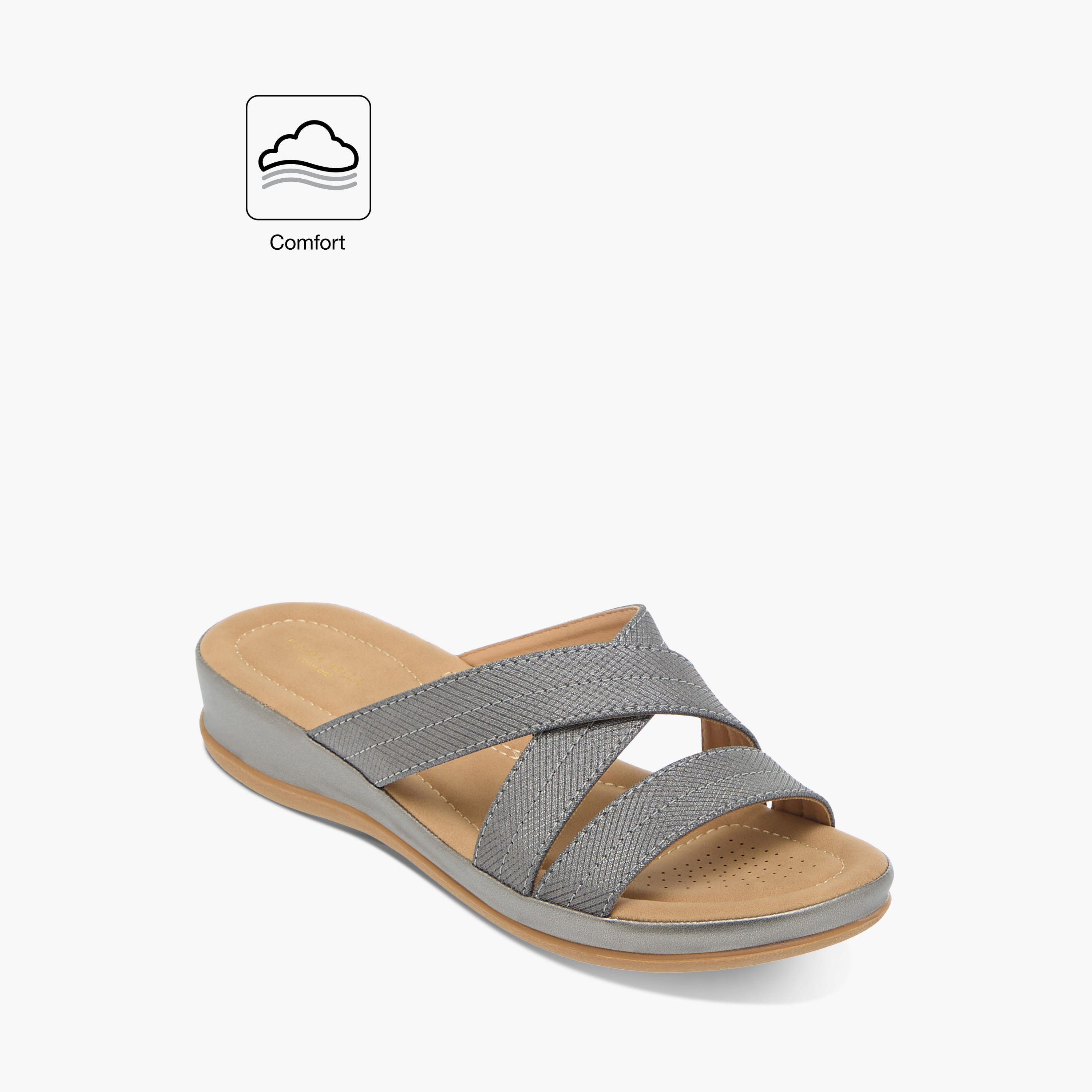 صندل مريح بارز الملمس سهل الارتداء بأحزمة من فلورا بيلا-women-shoes-sandals-heeled-image-2