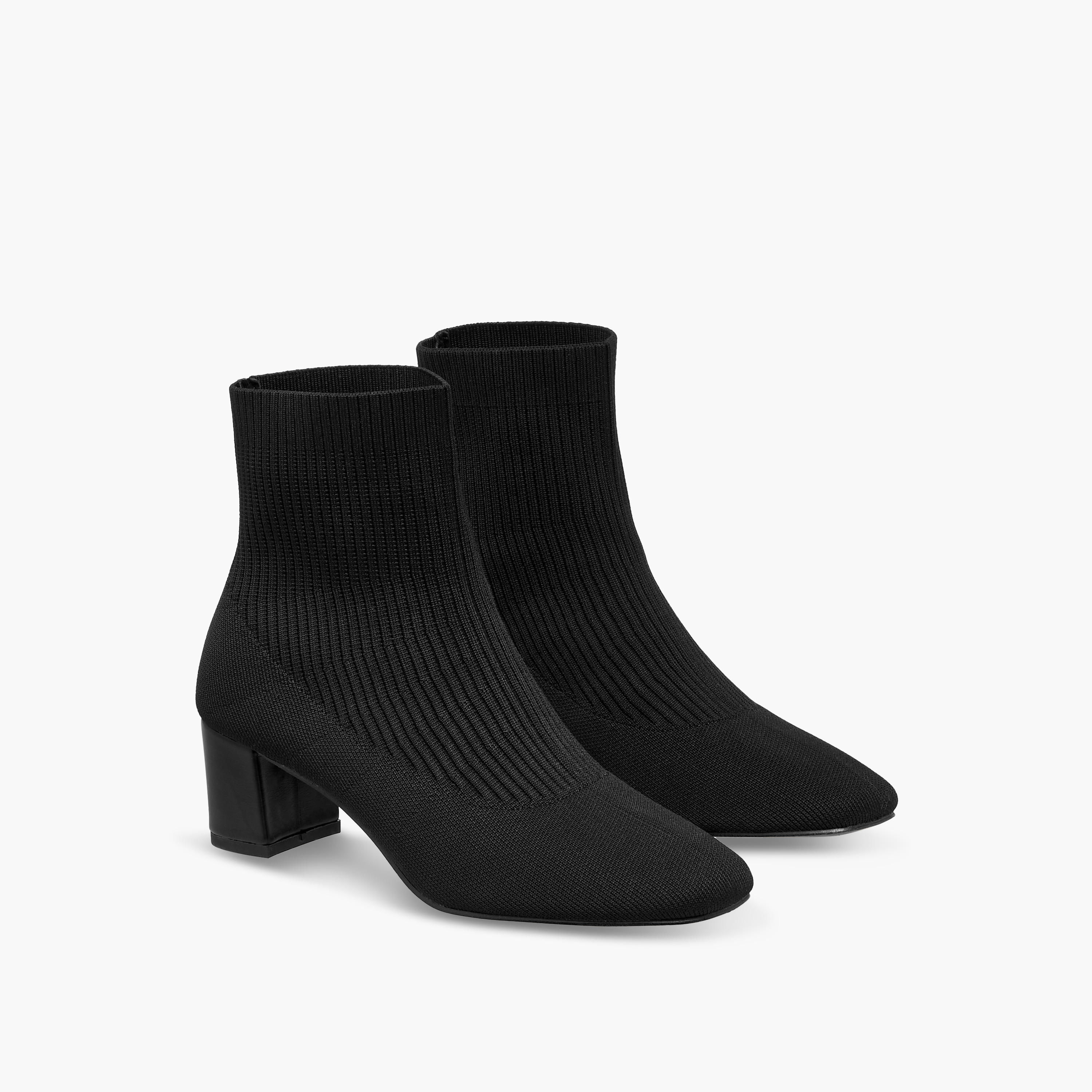 Flora Bella Ribbed Ankle Boots with Block Heels-women-shoes-boots-image-1