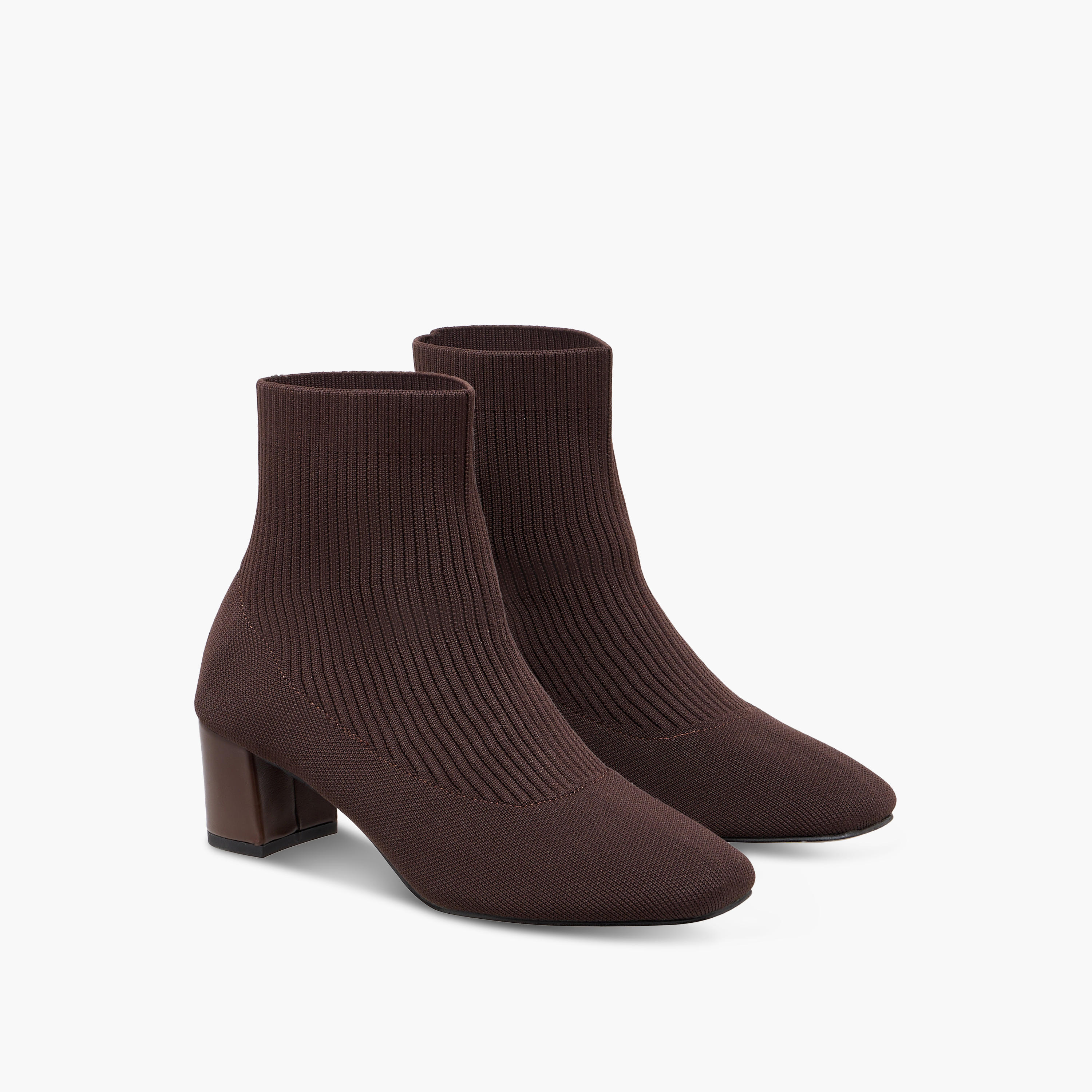 Flora Bella Ribbed Ankle Boots with Block Heels-women-shoes-boots-image-1