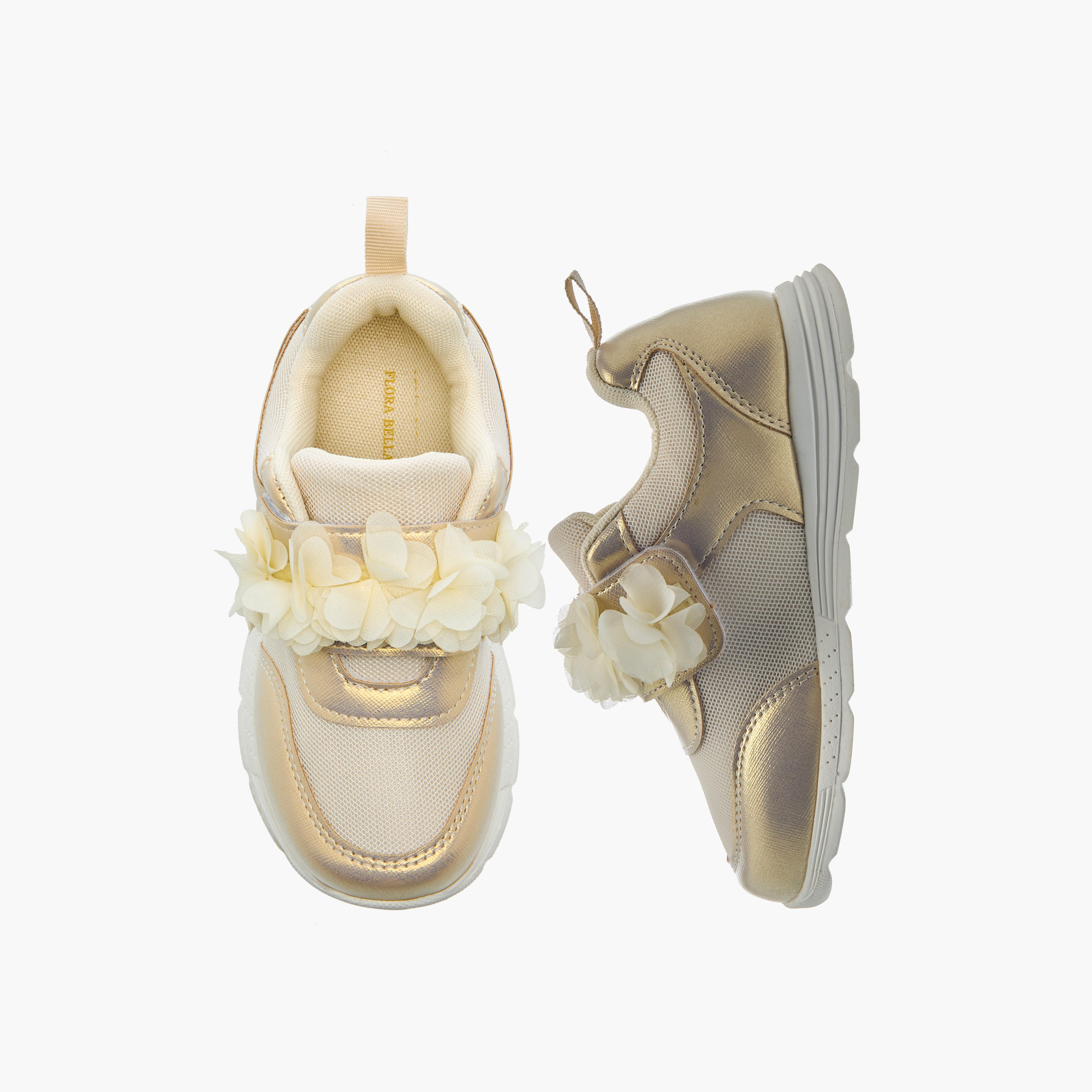 Flora Bella Girls Floral Embellished Hook & Loop Sneakers-girls-shoes-sneakers-image-1