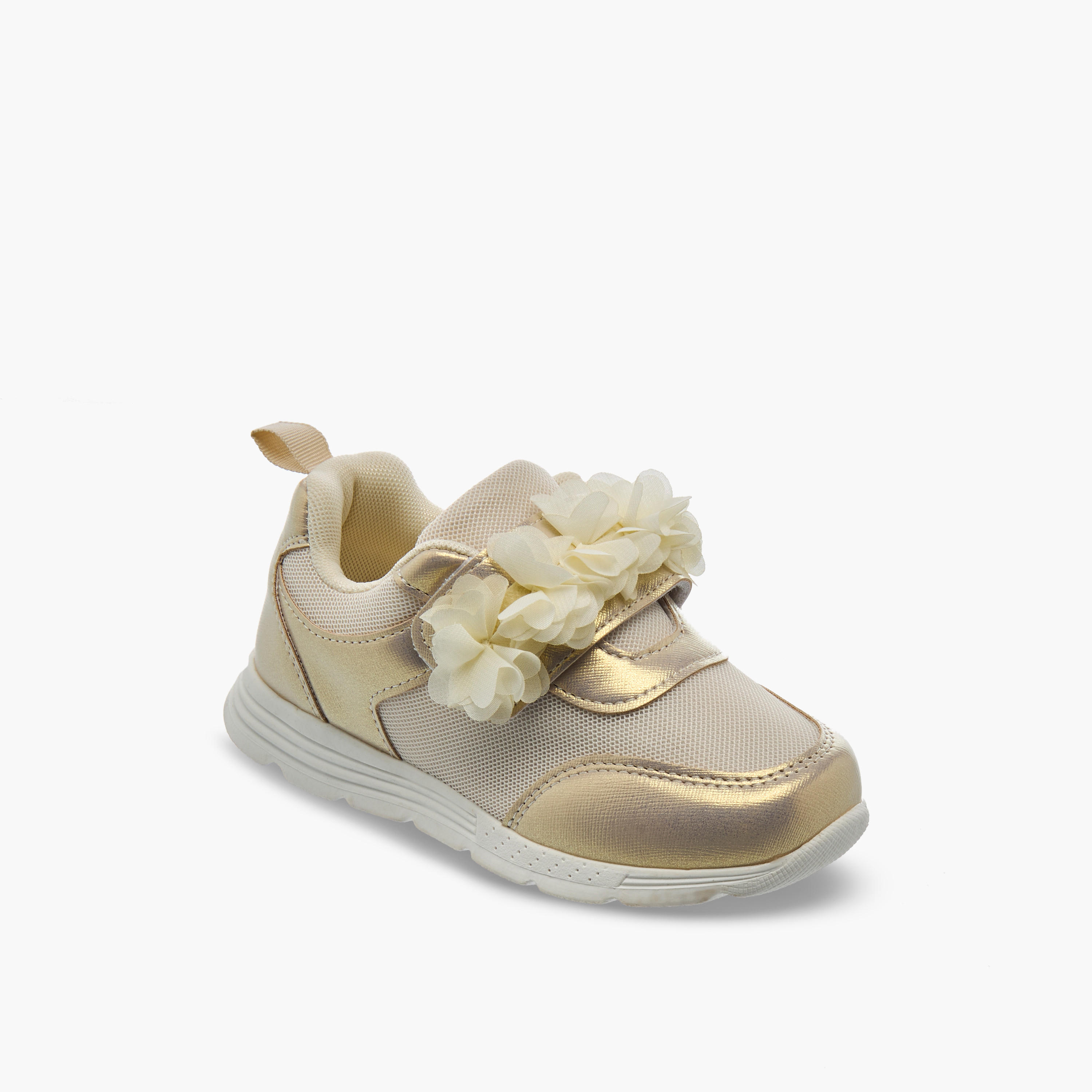 Flora Bella Girls Floral Embellished Hook & Loop Sneakers-girls-shoes-sneakers-image-2