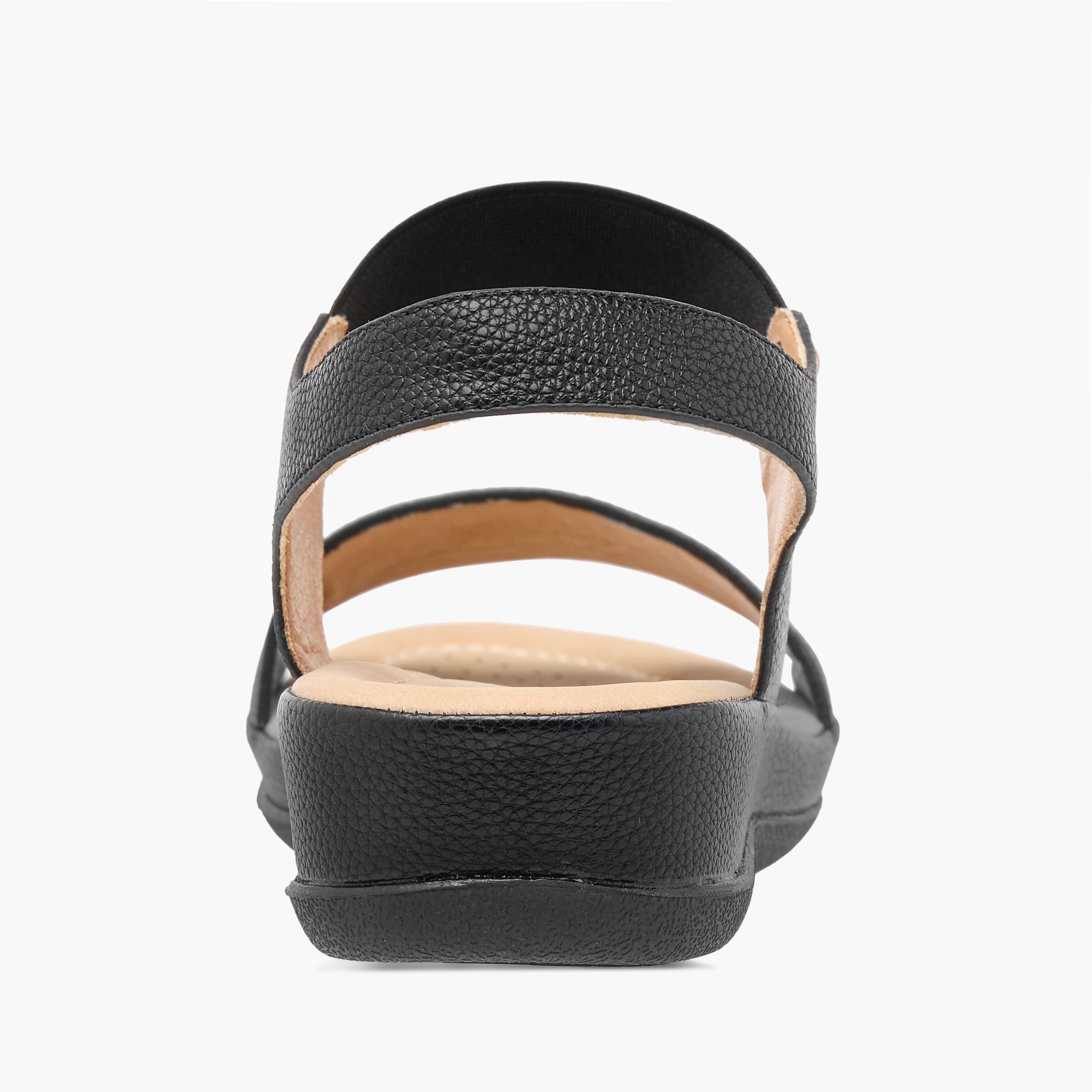 Flora Bella Solid Comfort Sandals with Elasticated Strap-women-shoes-flats-sandals-image-4