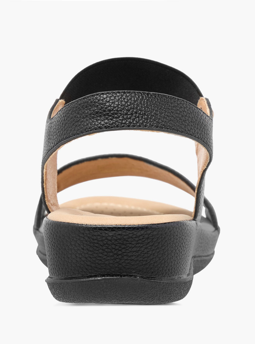 Flora Bella Solid Comfort Sandals with Elasticated Strap-women-shoes-flats-sandals-image-4