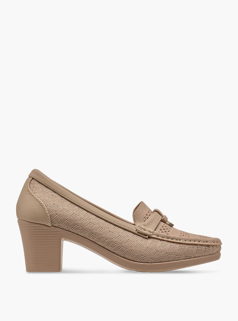 Flora Bella Textured Slip-On Block Heel Shoes-women-shoes-heels-image-3