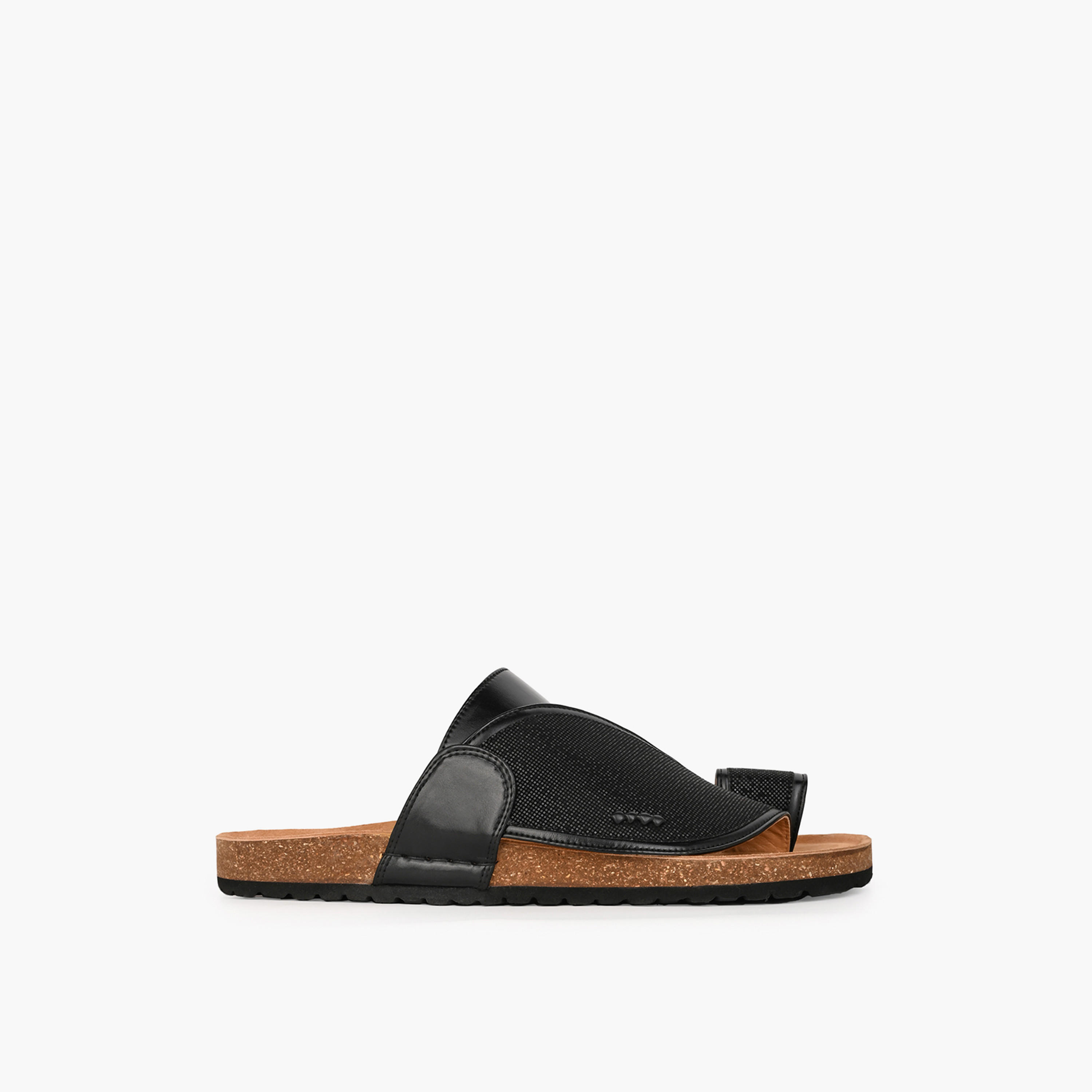 صندل عربي جلد بملمس بارز للرجال من الواحة-men-shoes-sandals-image-2