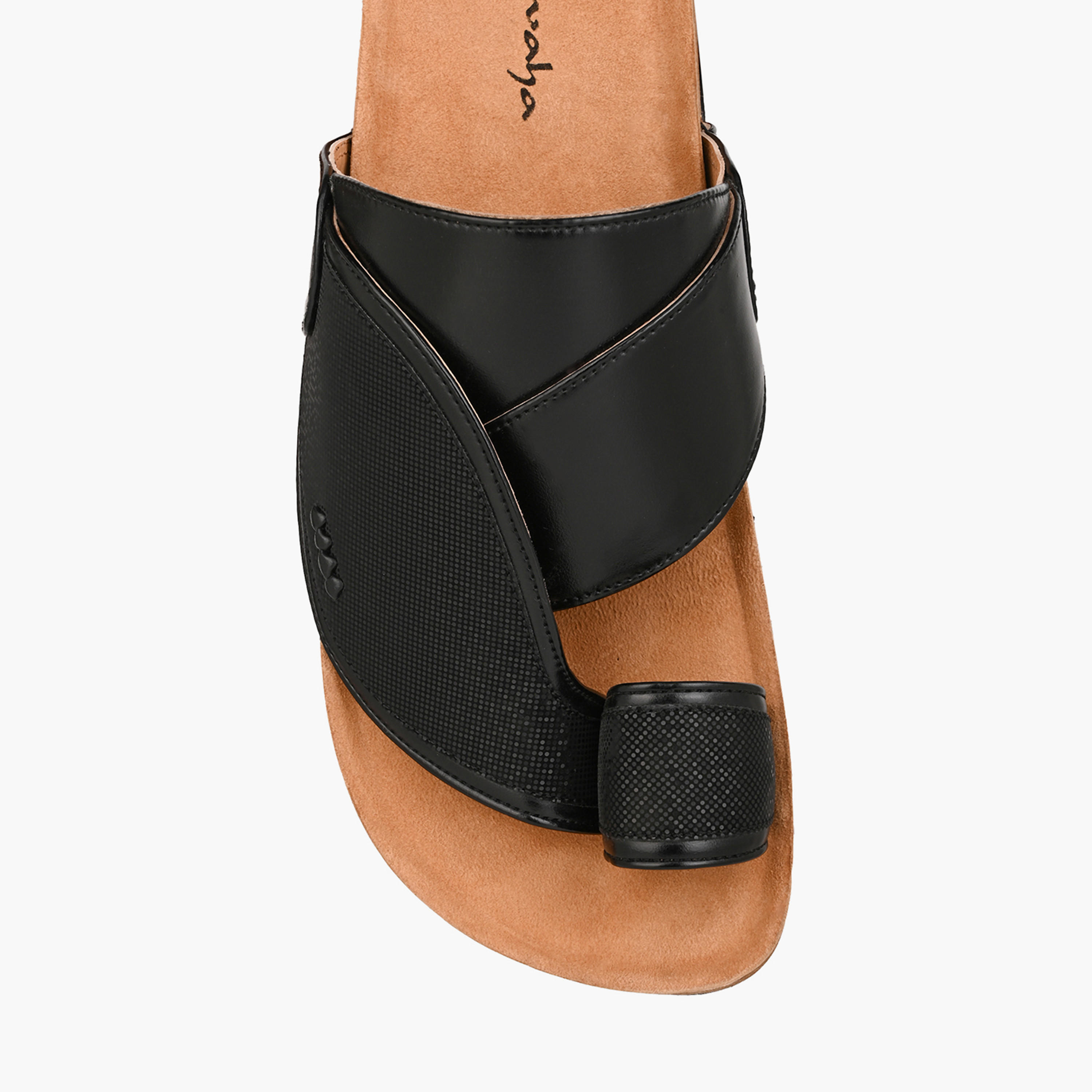 صندل عربي جلد بملمس بارز للرجال من الواحة-men-shoes-sandals-image-4