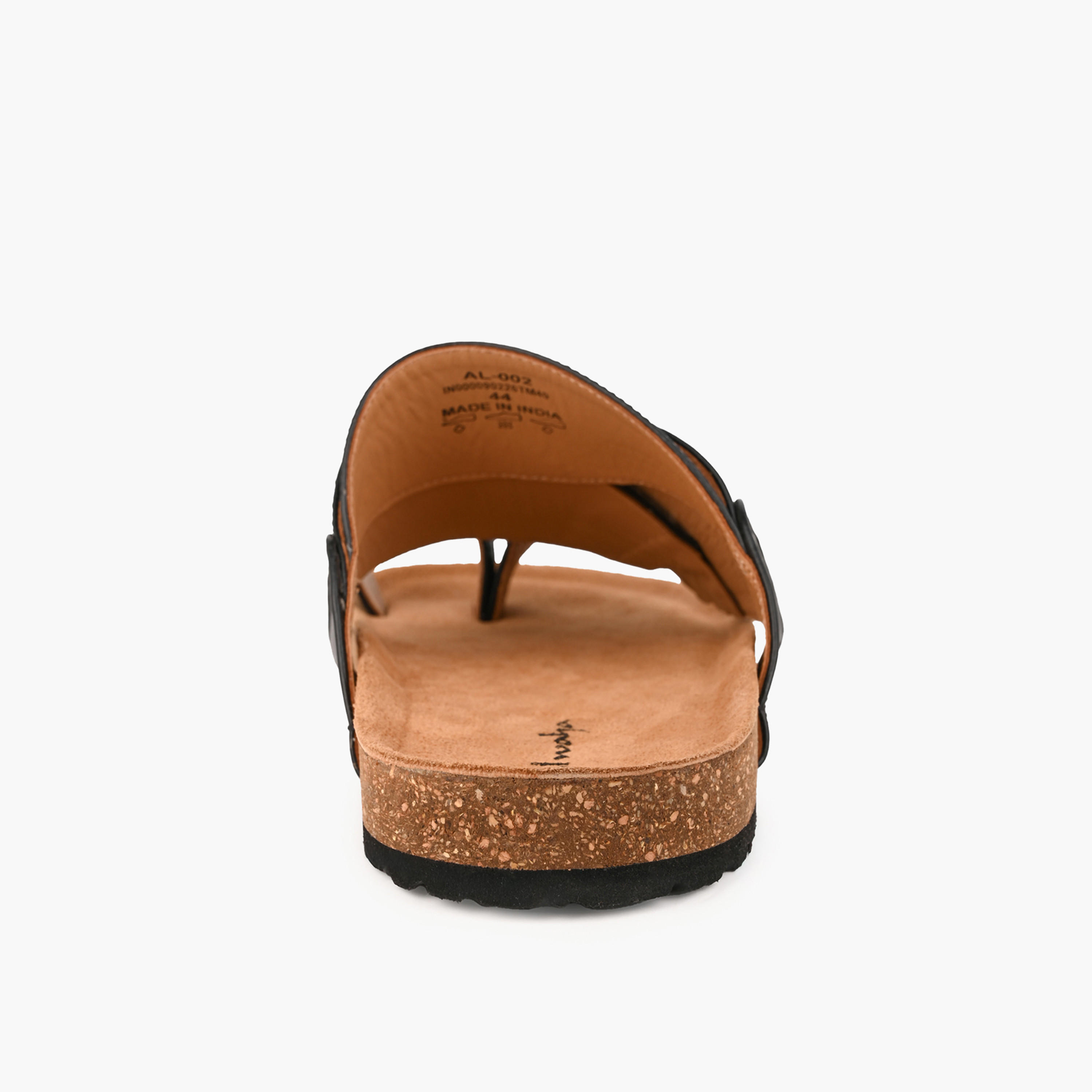 Al Waha Men Textured Leather Arabic Sandals-men-shoes-sandals-image-3