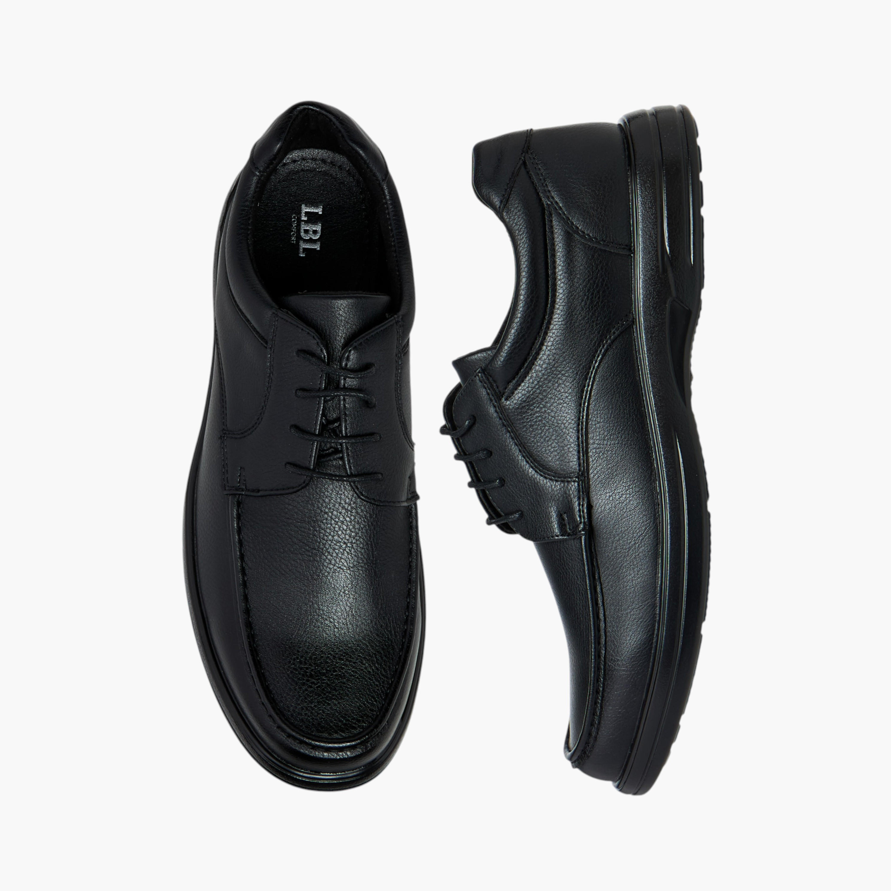 LBL by Shoexpress Textured Lace-Up Derby Shoes-men-shoes-formalshoes-image-1