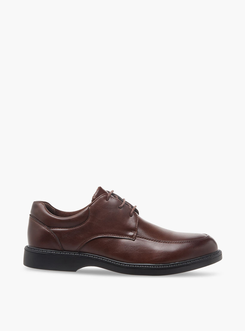 LBL by Shoexpress Men Ribbed Lace-Up Derby Shoes-men-shoes-formalshoes-image-3