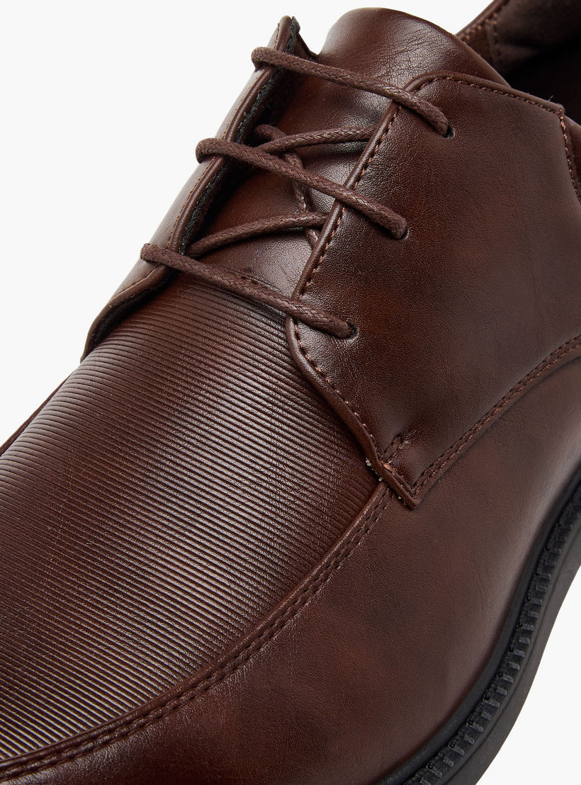 LBL by Shoexpress Men Ribbed Lace-Up Derby Shoes-men-shoes-formalshoes-image-4