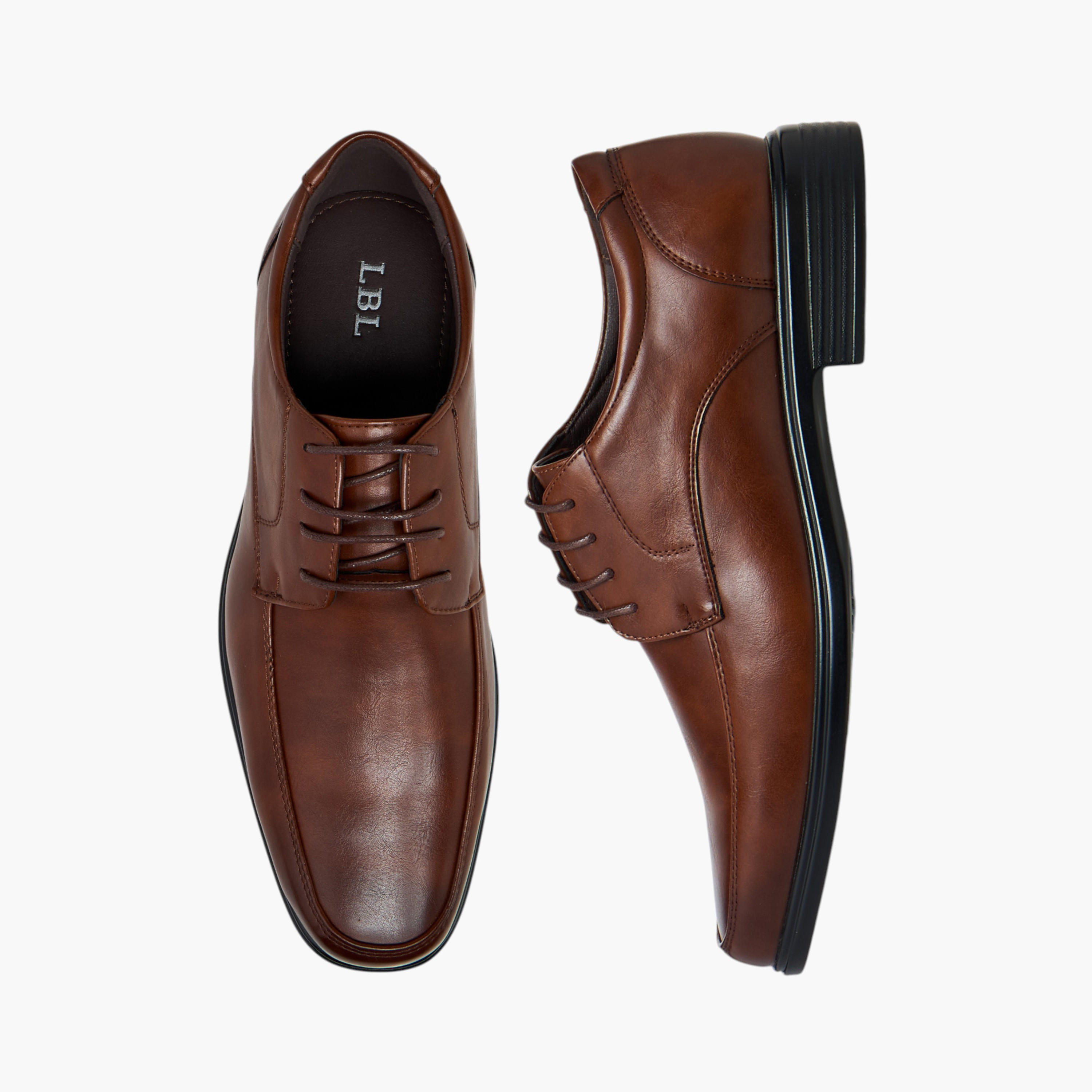 حذاء ديربي سادة برباط إغلاق من إل بي إل من شو إكسبريس-men-shoes-formalshoes-image-1
