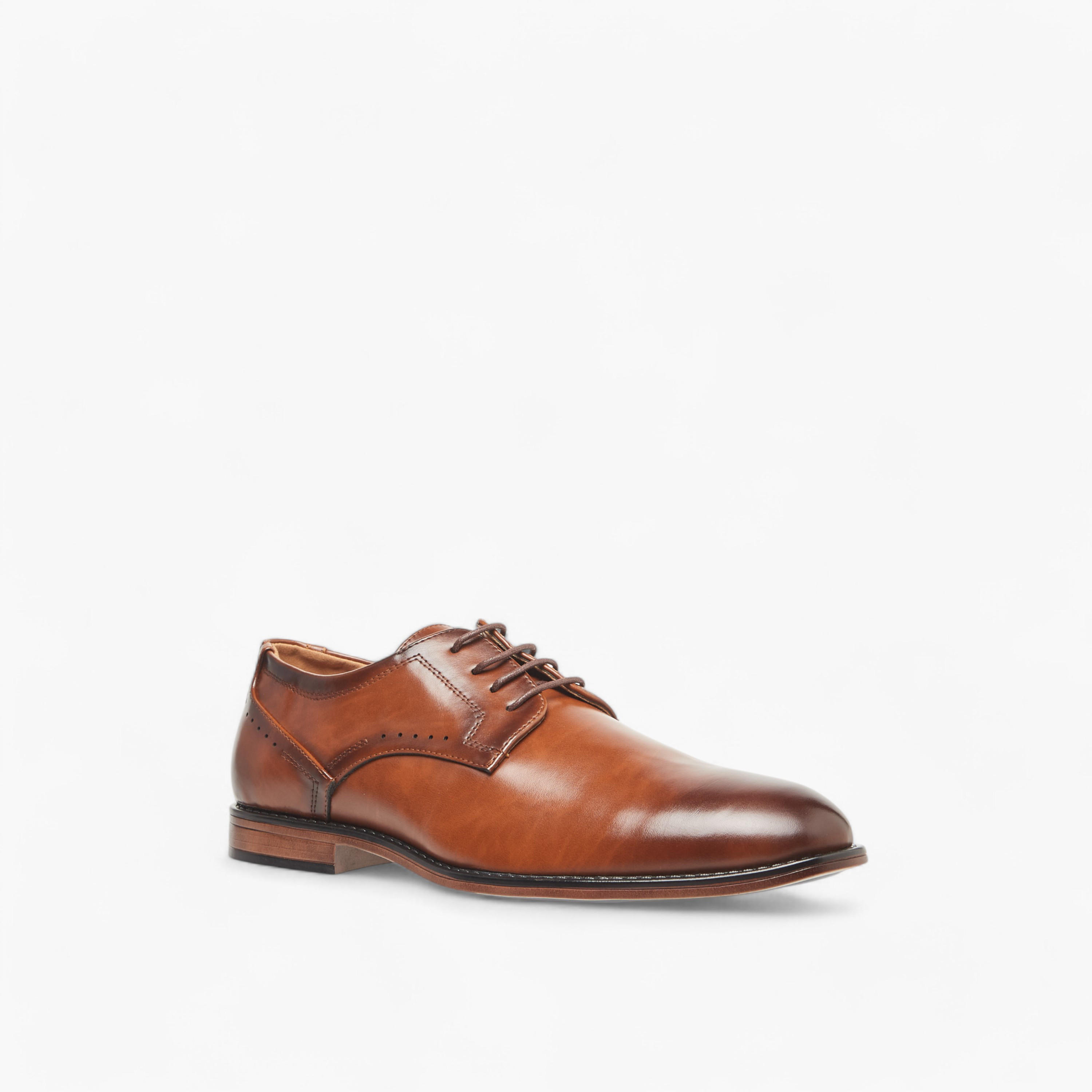 LBL by Shoexpress Solid Derby Shoes with Lace-Up Closure-men-shoes-formalshoes-image-2