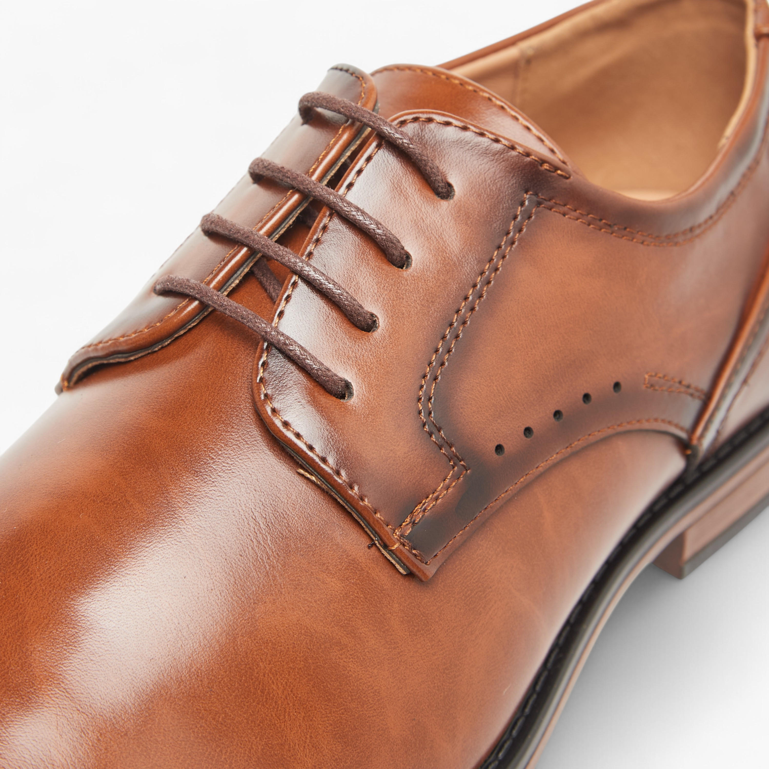 LBL by Shoexpress Solid Derby Shoes with Lace-Up Closure-men-shoes-formalshoes-image-4