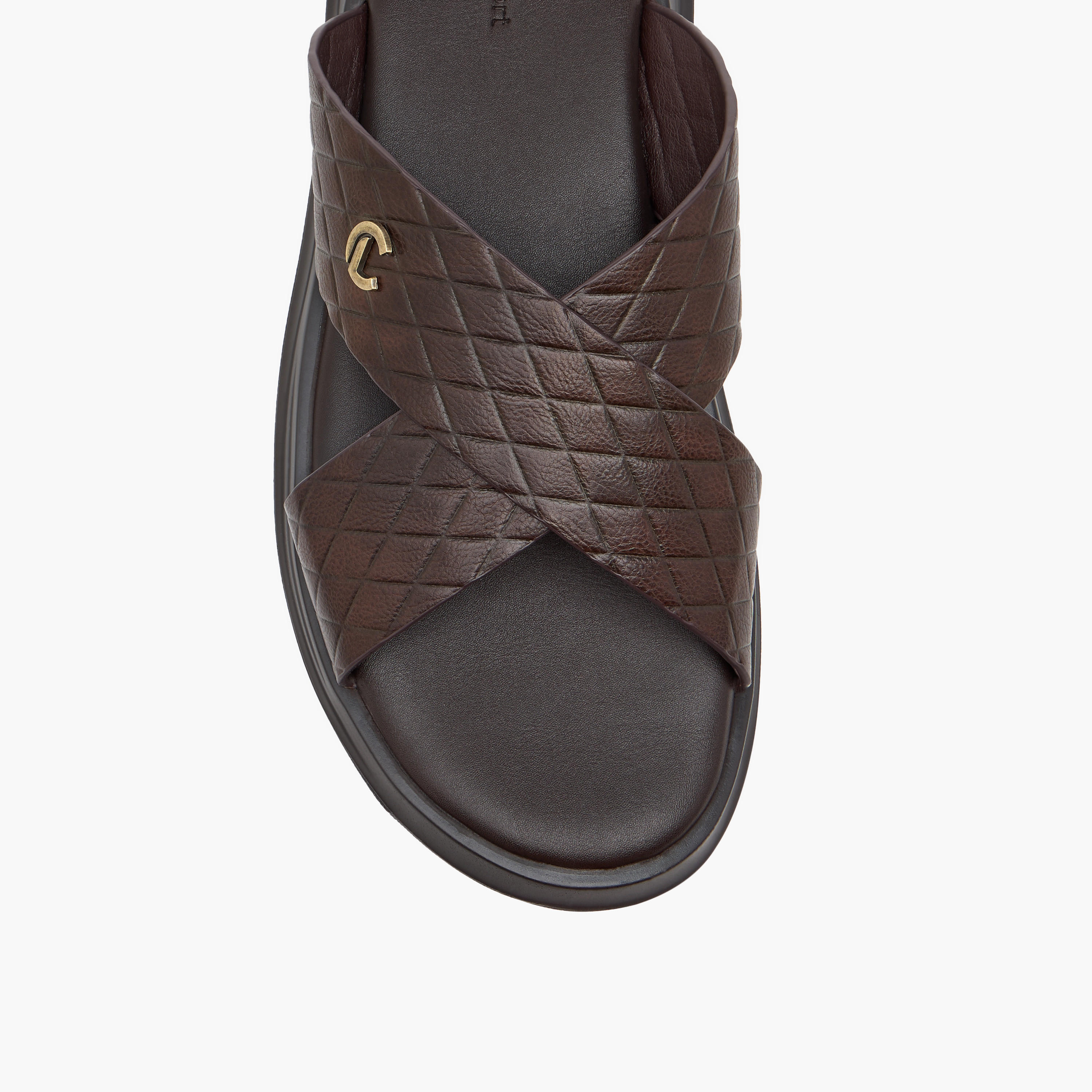 Le Confort Textured Slip-On Cross Strap Comfort Sandals-men-shoes-sandals-image-3