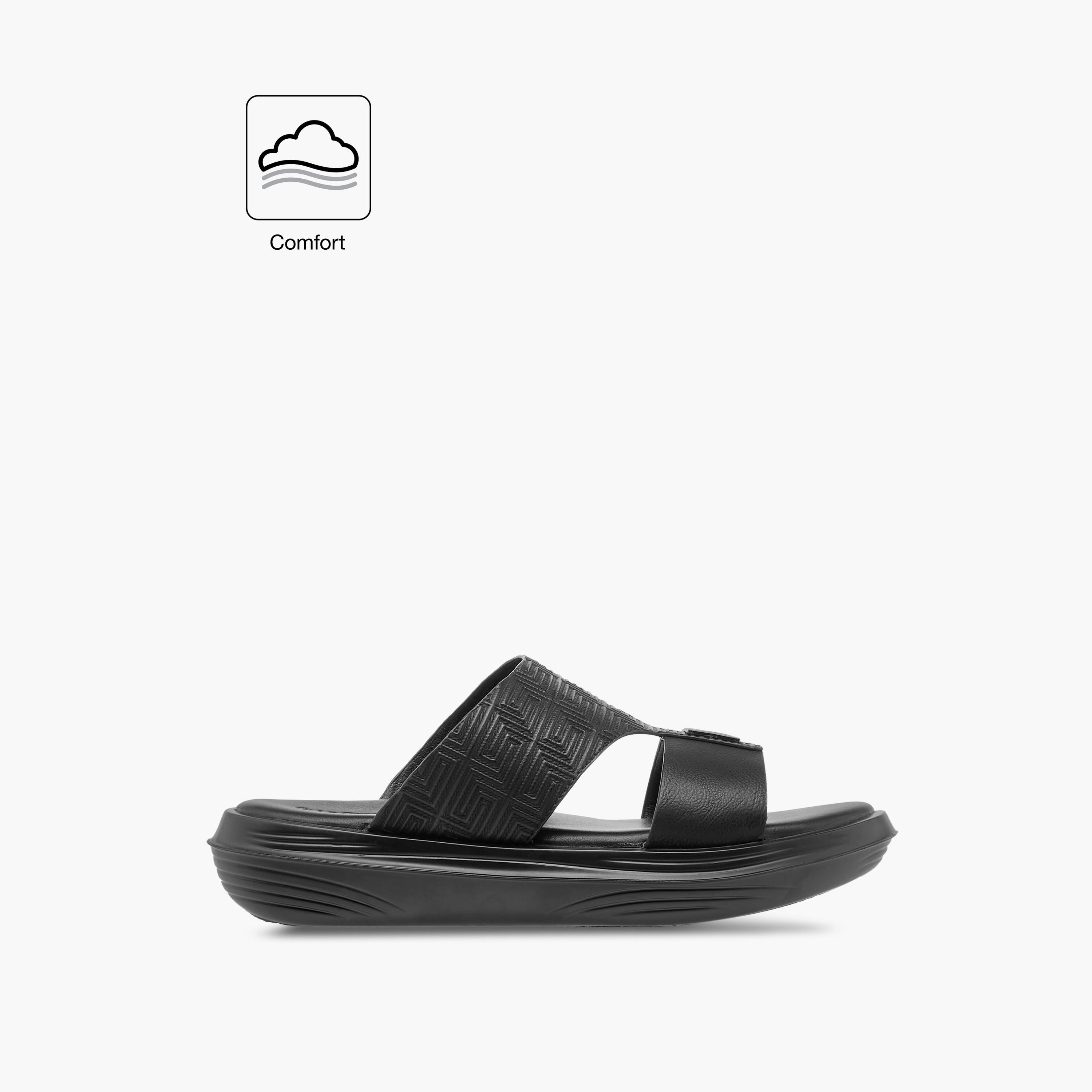 Le Confort Textured Slip-On Arabic Comfort Sandals-men-shoes-sandals-image-2