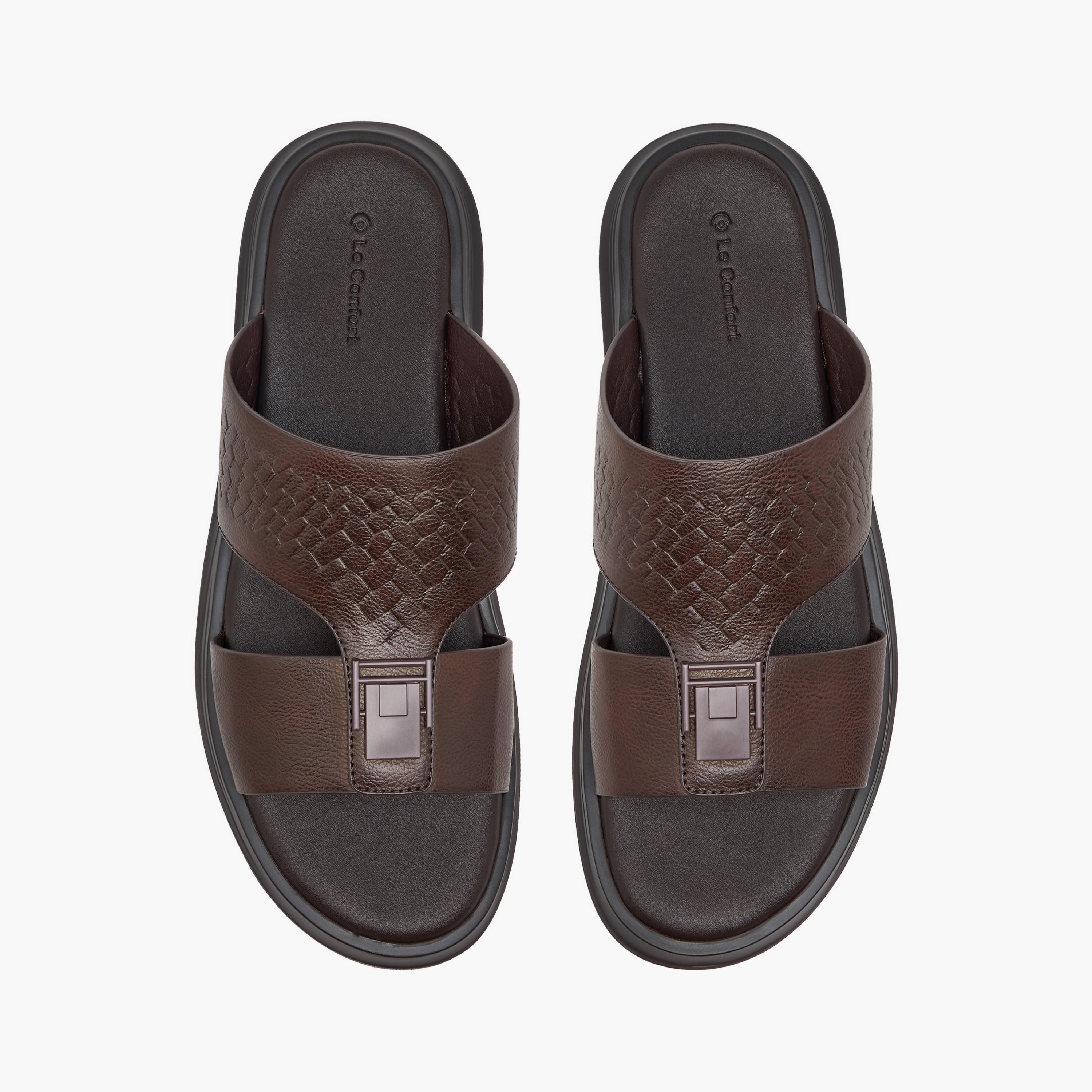 صندل عربي مريح سهل الارتداء بزينة معدنية من لو كونفورت-men-shoes-sandals-image-1