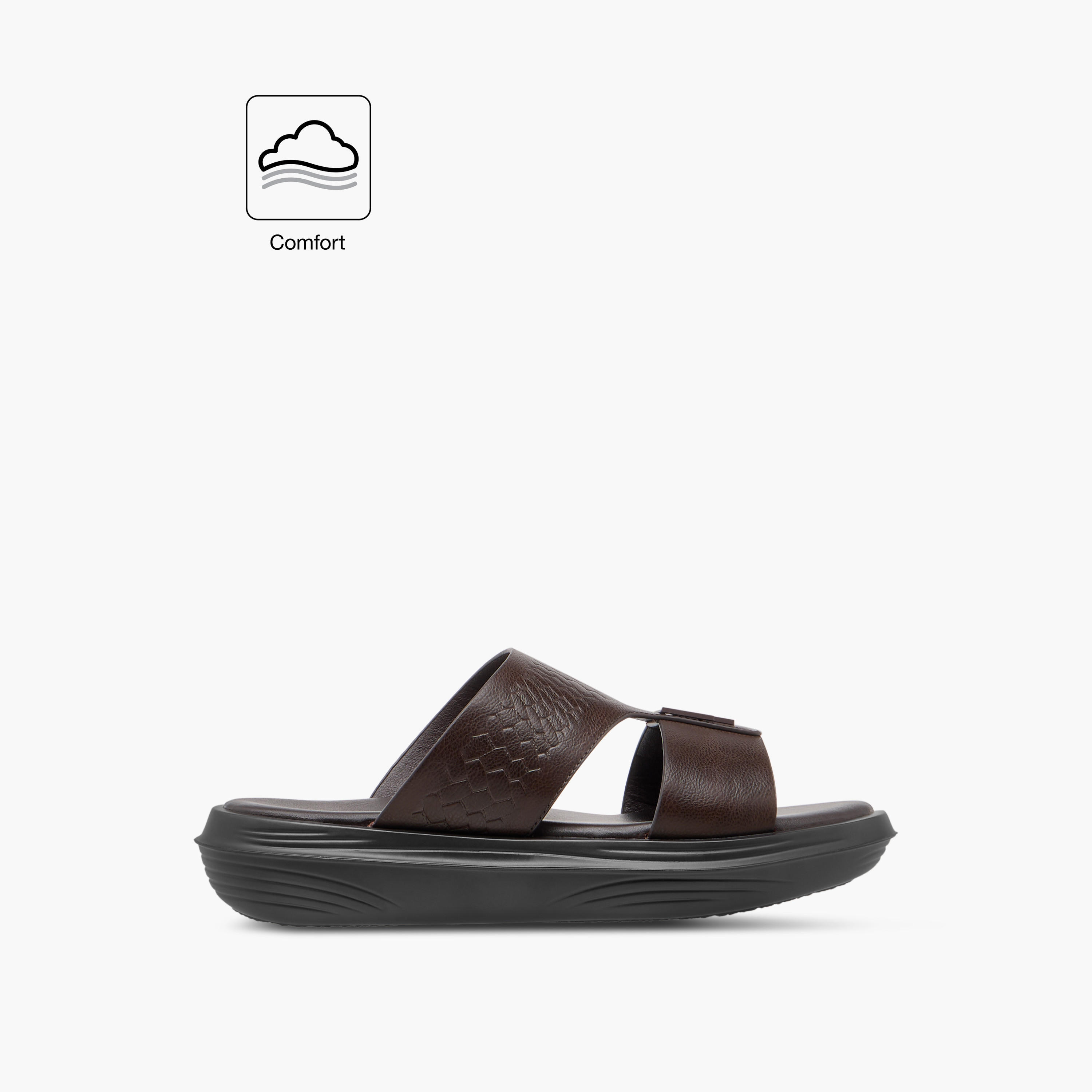 صندل عربي مريح سهل الارتداء بزينة معدنية من لو كونفورت-men-shoes-sandals-image-2