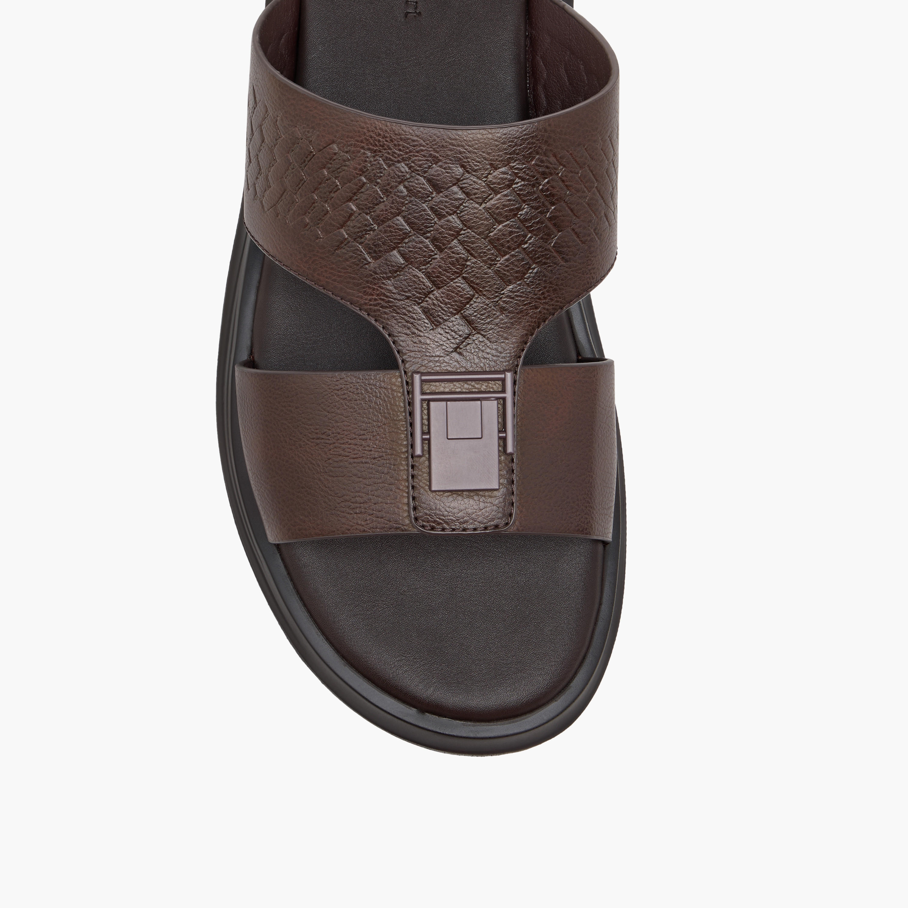 صندل عربي مريح سهل الارتداء بزينة معدنية من لو كونفورت-men-shoes-sandals-image-3