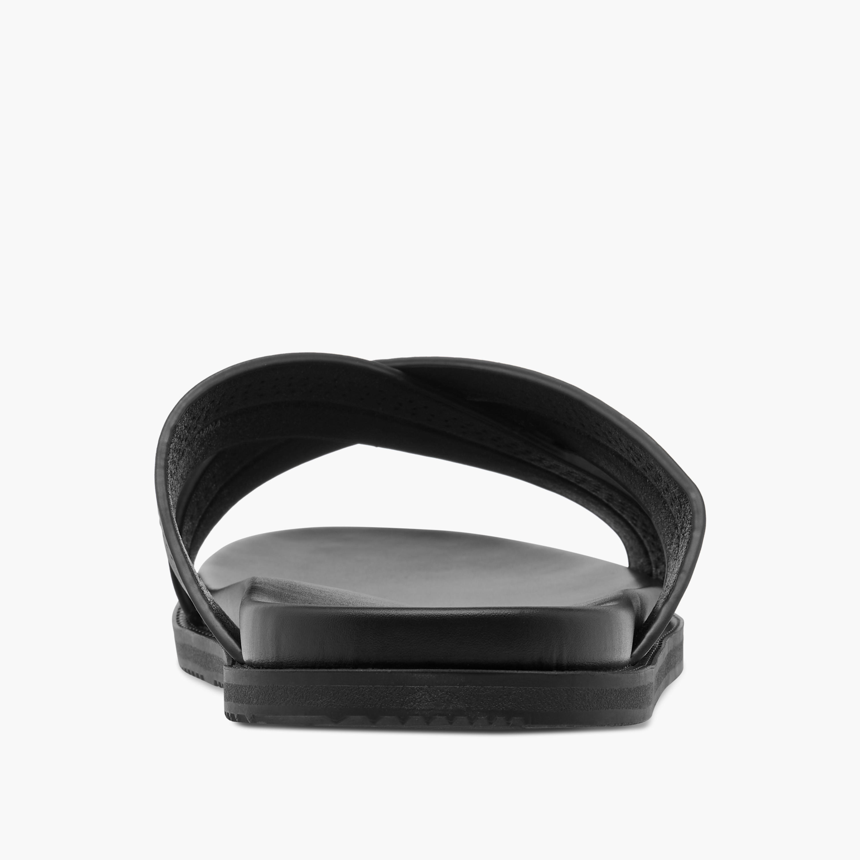 صندل مريح سهل الارتداء بارز الملمس بحزام متقاطع من لو كونفورت-men-shoes-sandals-image-4