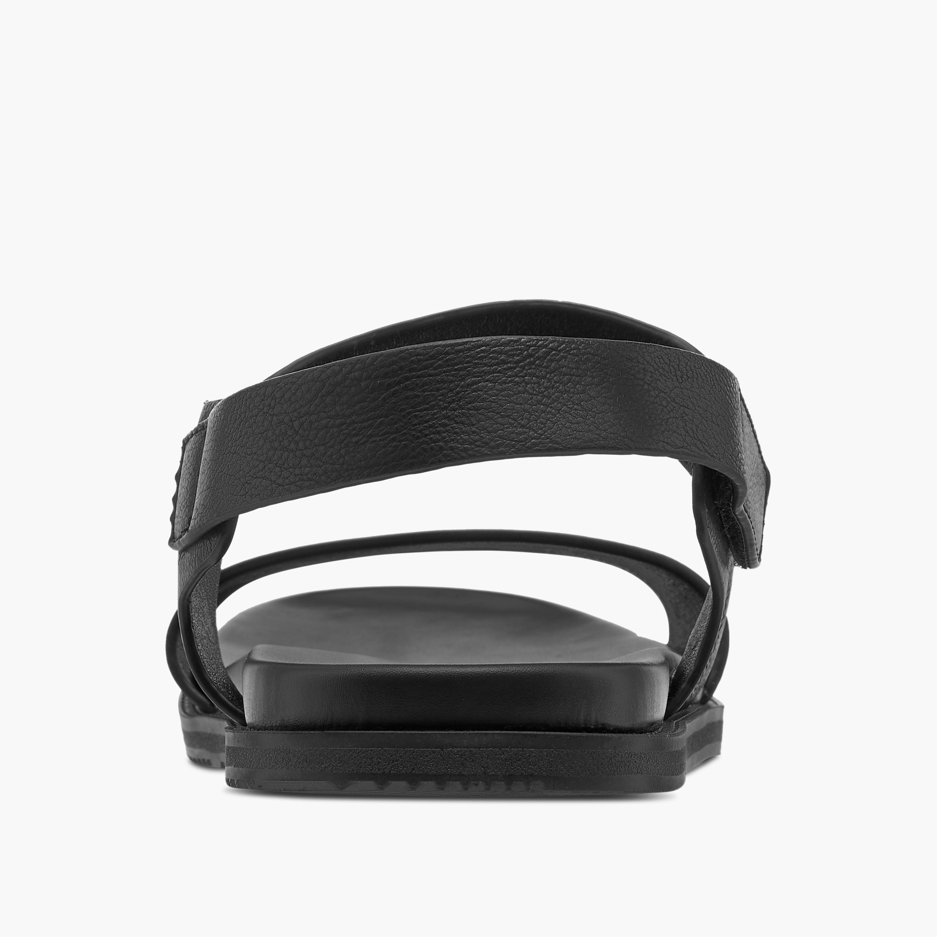 صندل مريح بارز الملمس بشريط إغلاق من لو كونفورت-men-shoes-sandals-image-4