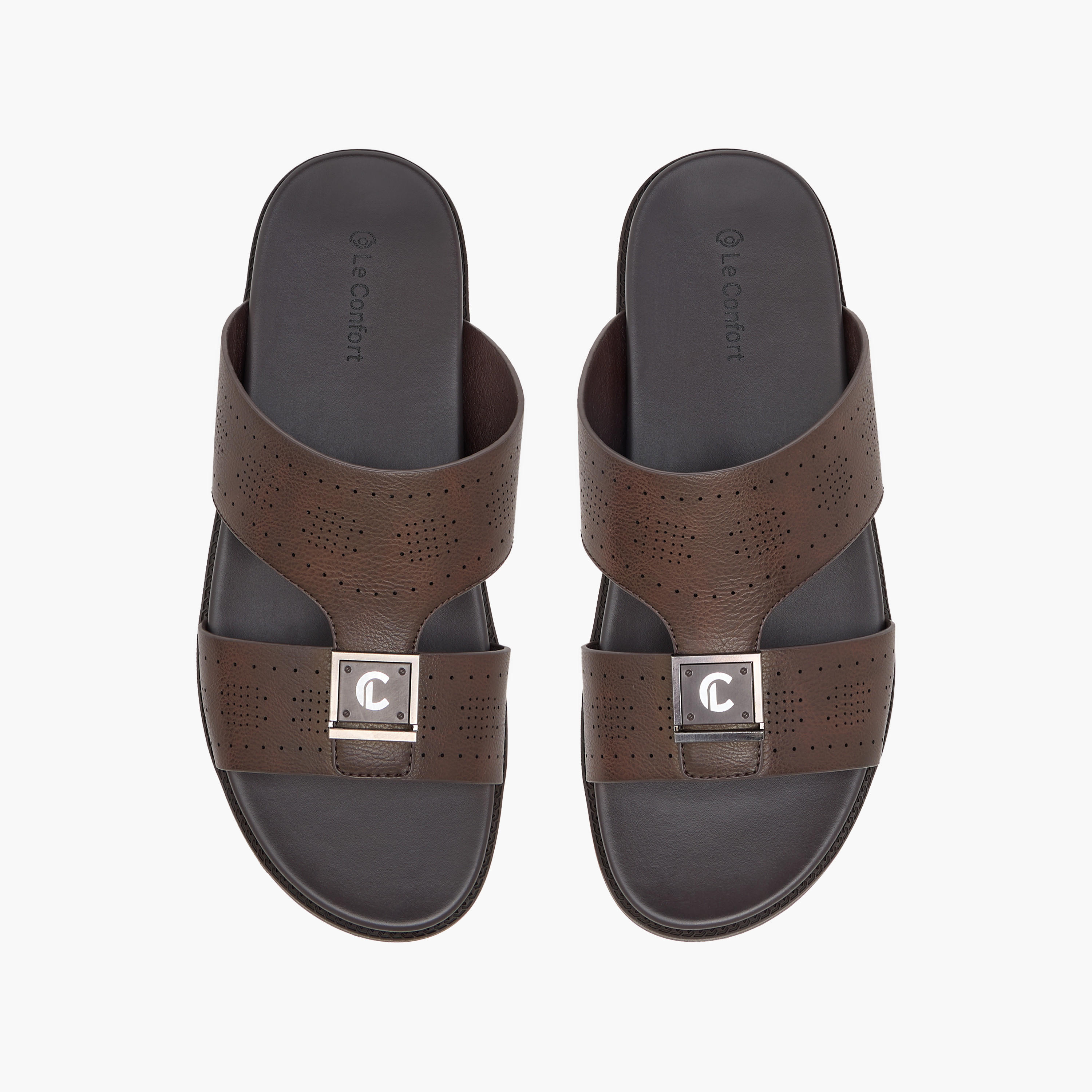 Le Confort Logo Accent Slip-On Arabic Comfort Sandals-men-shoes-sandals-image-1