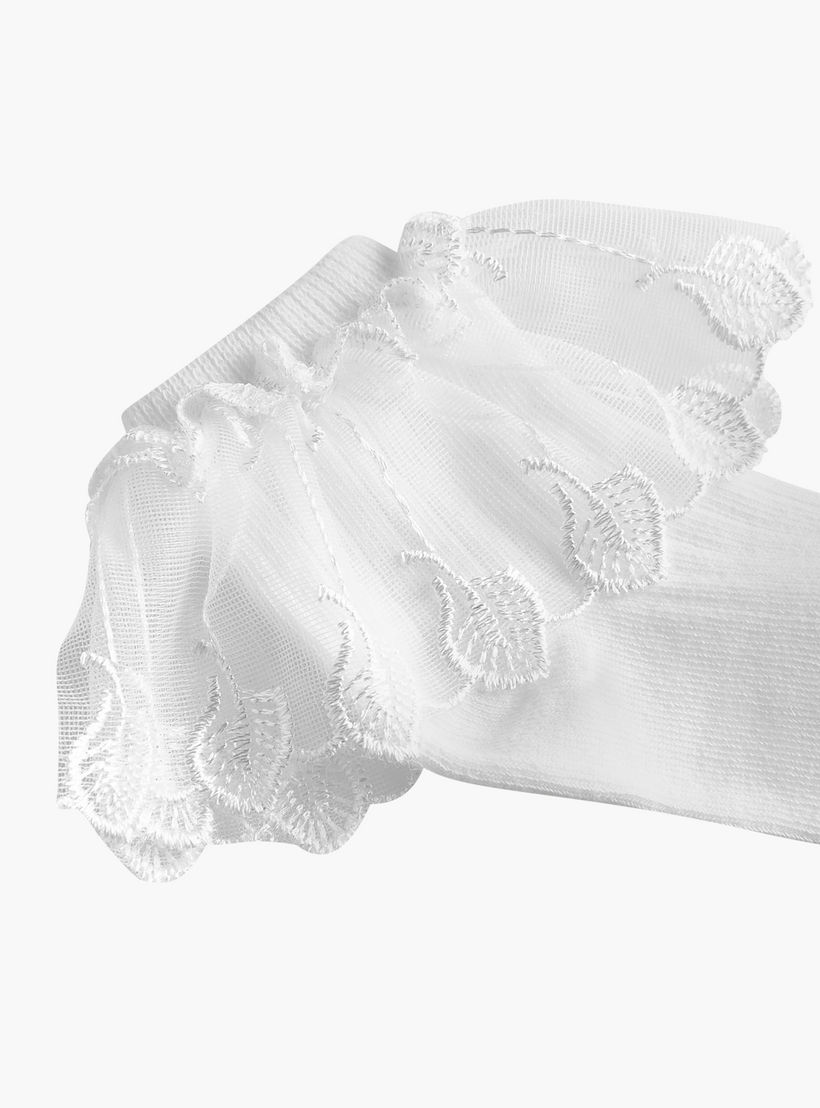 Pack of 3 Celeste Girls Socks with Embroidered Frill Detail-girls-accessories-socks-image-4