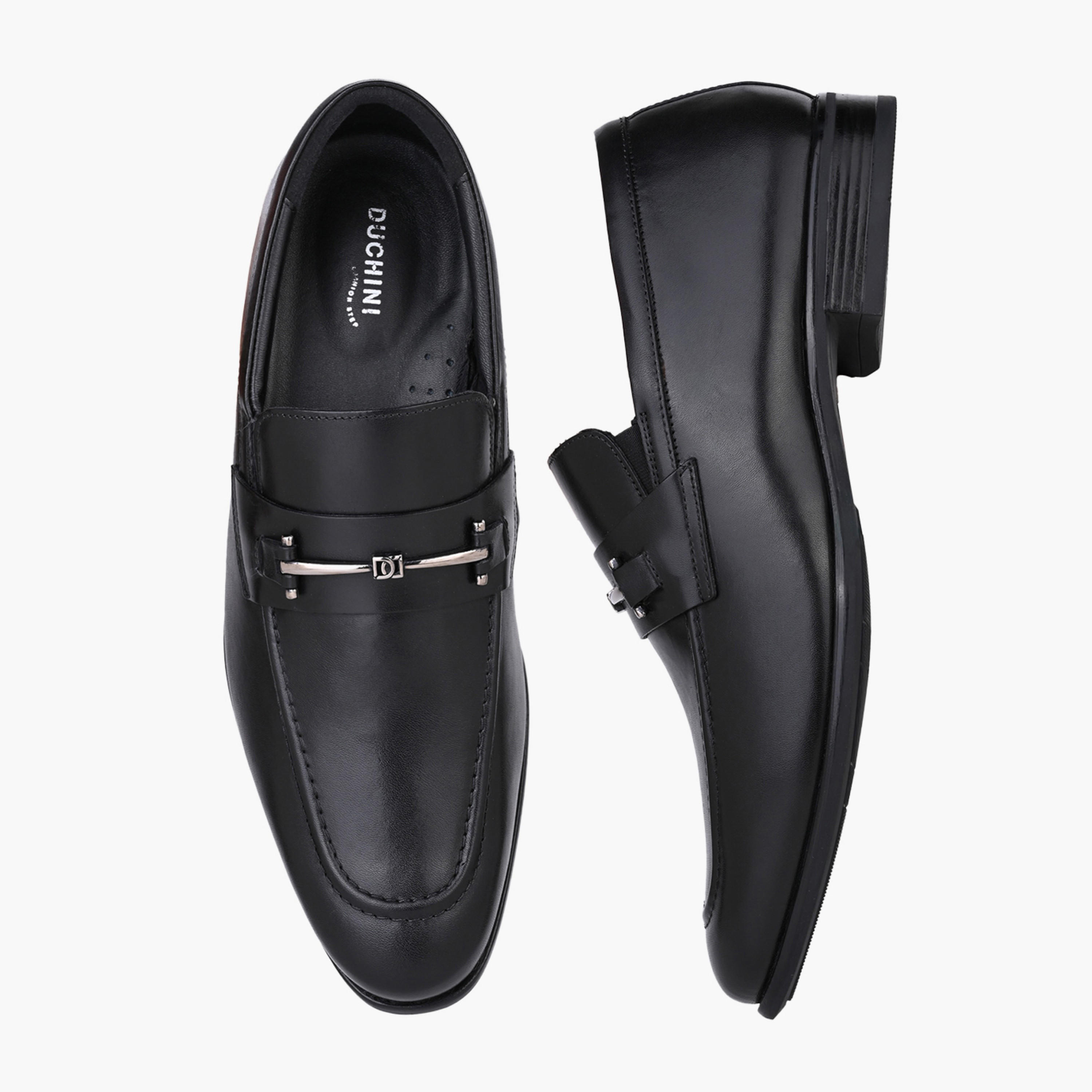 Duchini Men Leather Slip-On Loafers-men-shoes-formalshoes-image-1