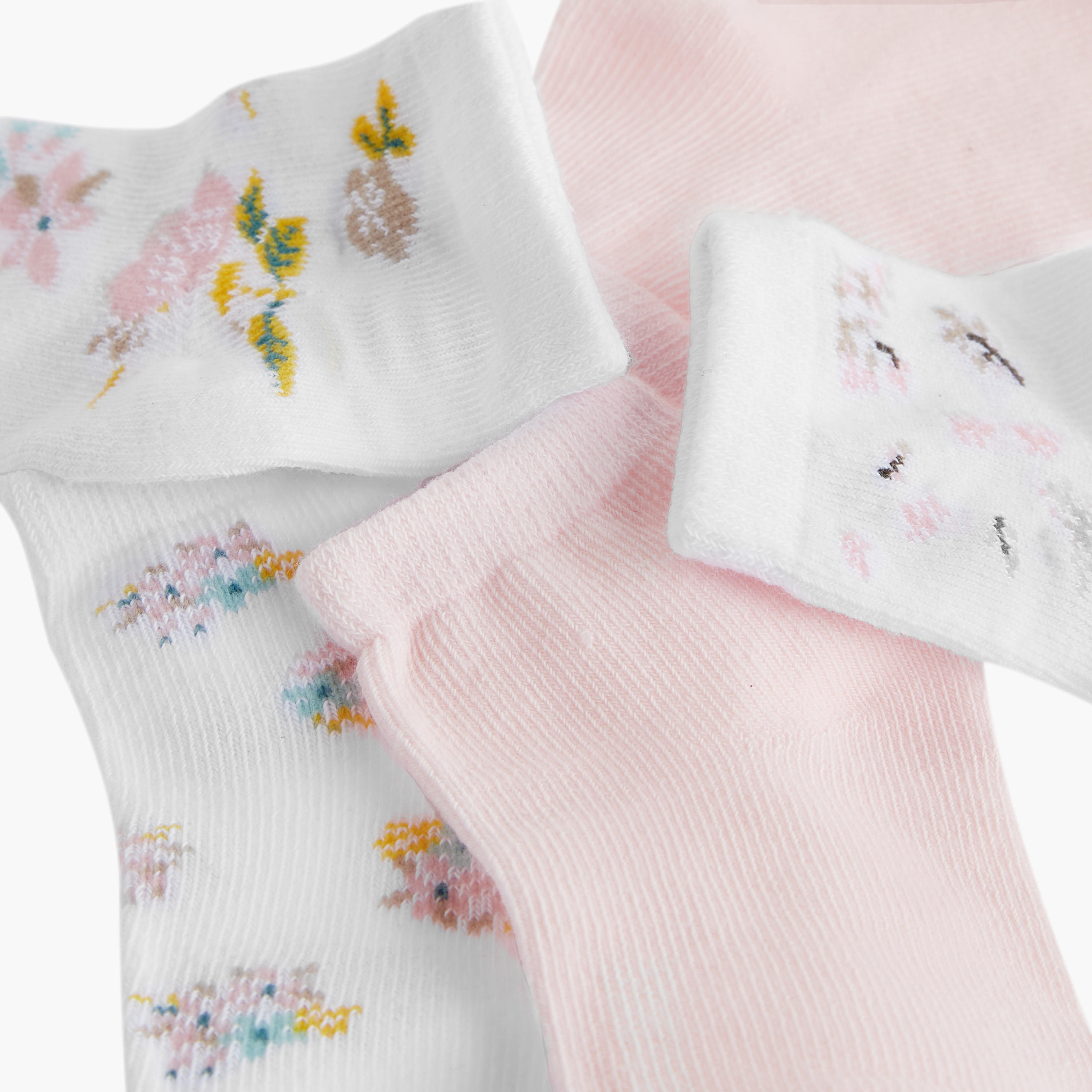 Barefeet Assorted Ankle Length Socks - Set of 5-girls-accessories-socks-image-3
