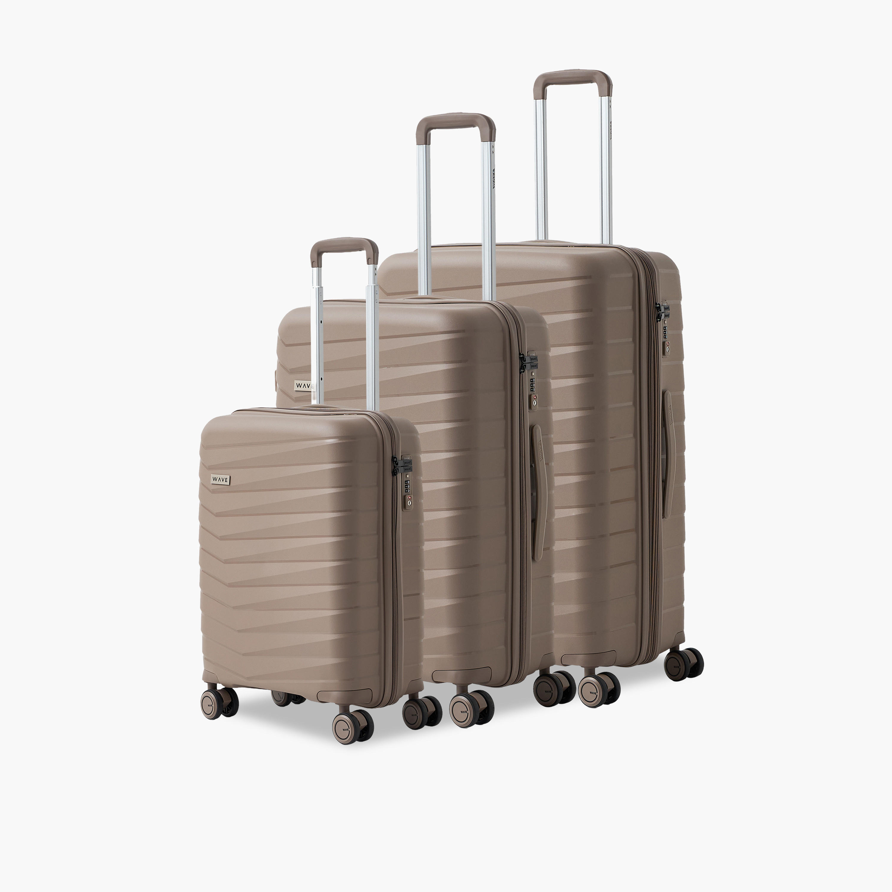 WAVE Textured Hardcase Trolley Bag with Retractable Handle - Set of 3-travel-luggagesandbags-luggage-image-1