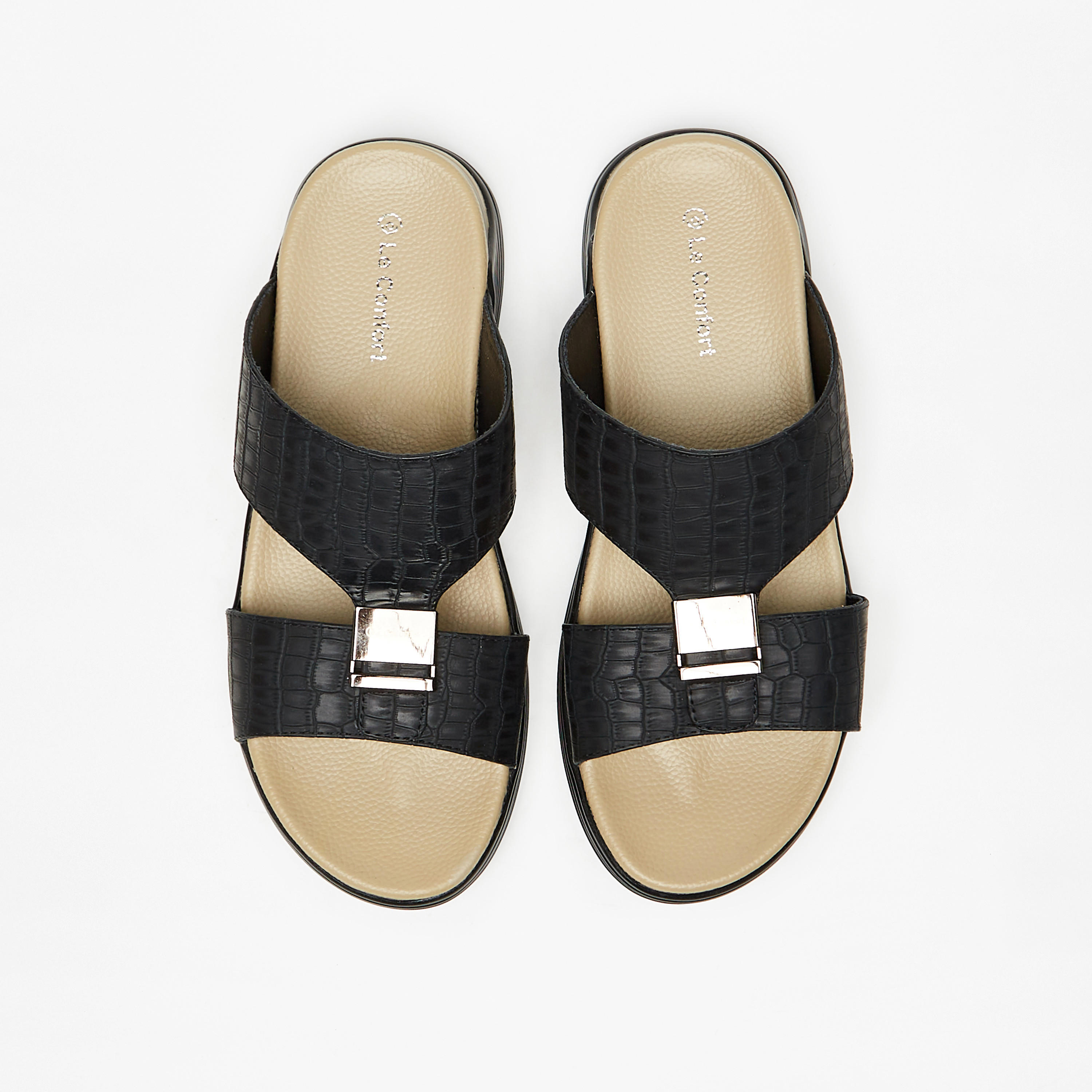 Le Confort Textured Slip-On Sandals-men-shoes-sandals-image-1