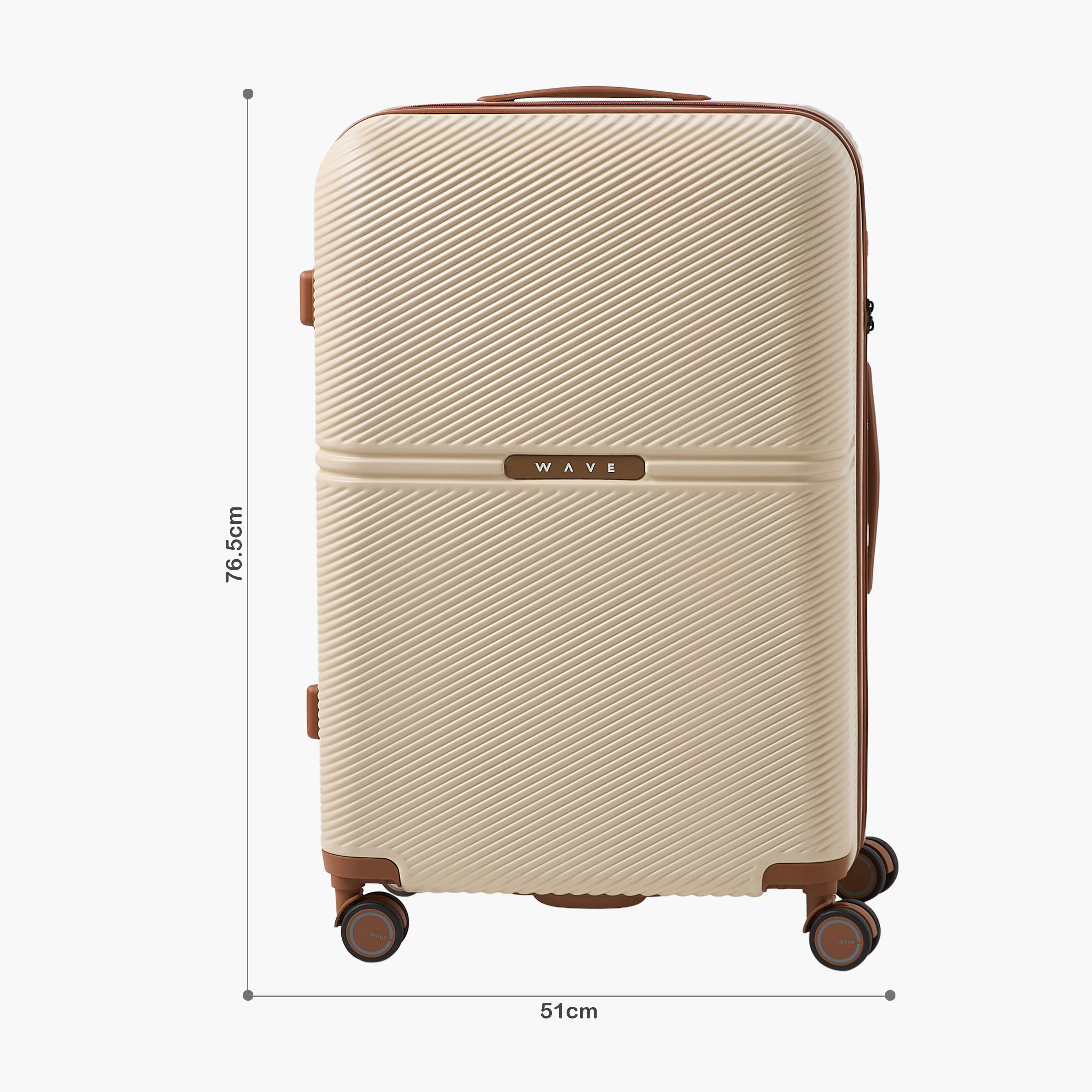WAVE 3-Piece Textured Hardcase Luggage Trolley with Retractable Handle Set-travel-luggagesandbags-luggage-image-2