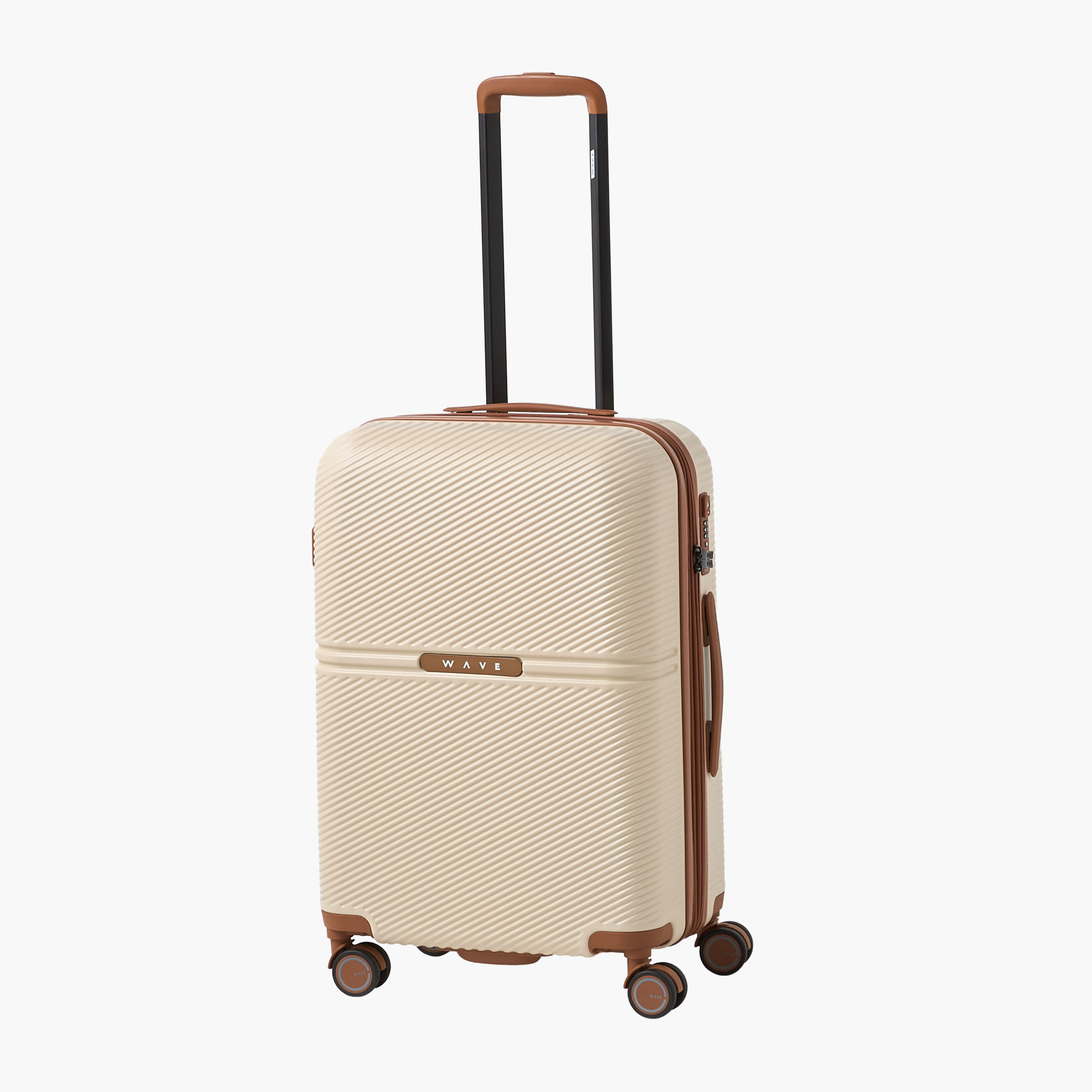 WAVE 3-Piece Textured Hardcase Luggage Trolley with Retractable Handle Set-travel-luggagesandbags-luggage-image-3