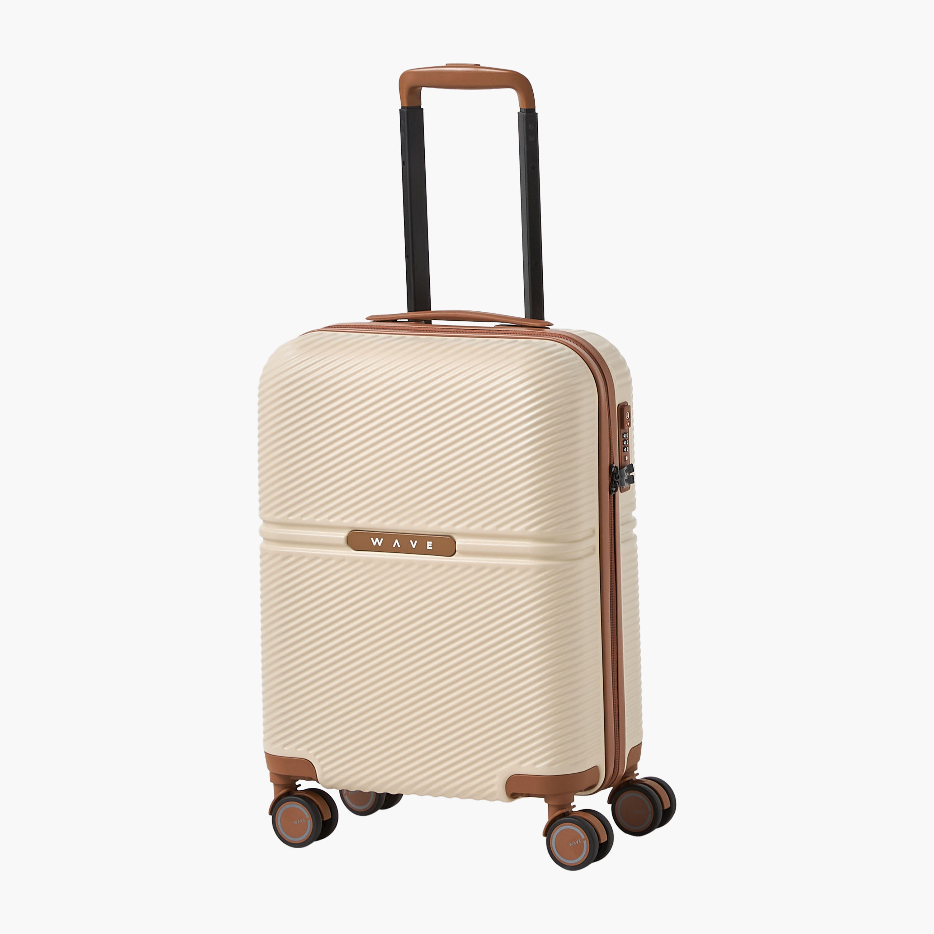 WAVE 3-Piece Textured Hardcase Luggage Trolley with Retractable Handle Set-travel-luggagesandbags-luggage-image-4