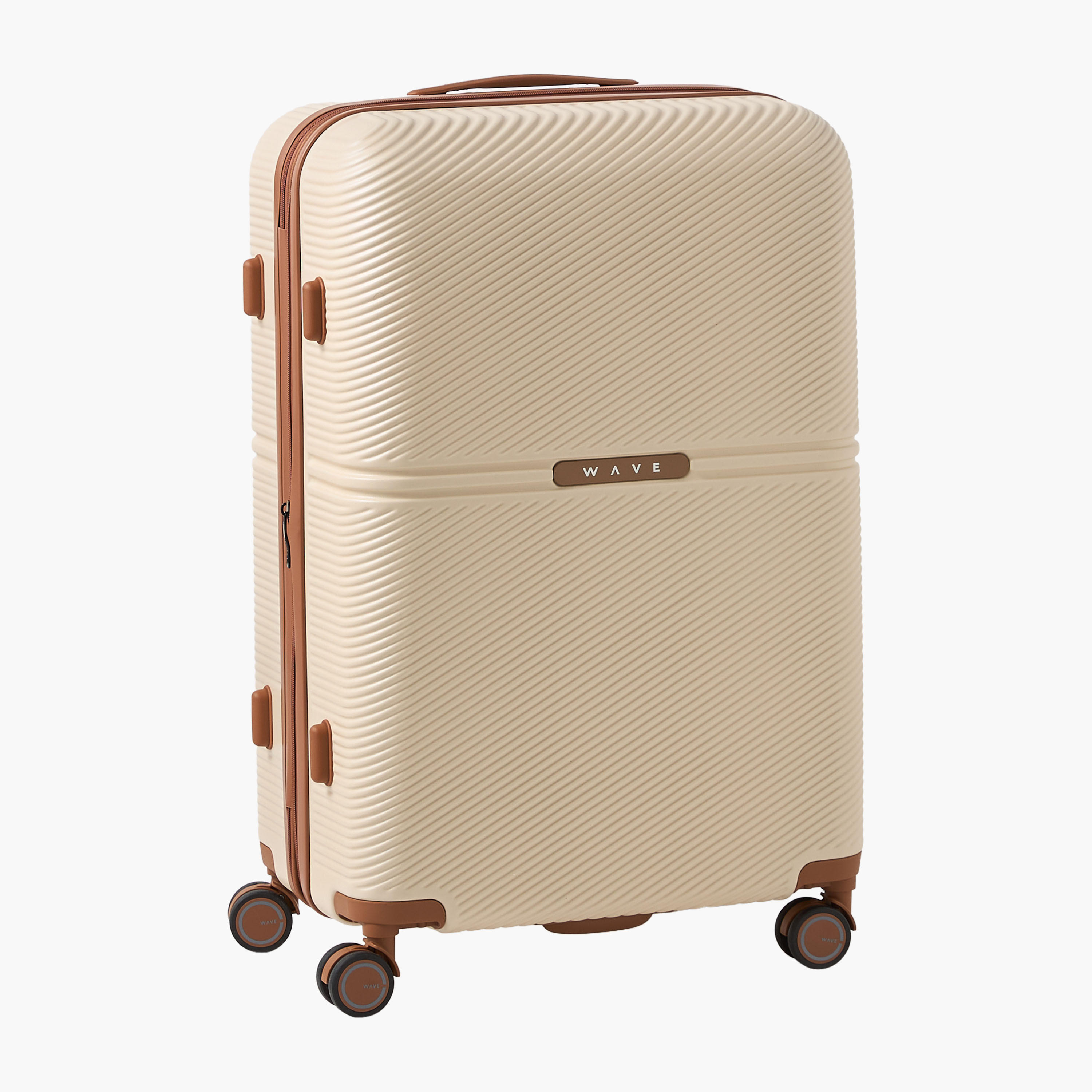 WAVE 3-Piece Textured Hardcase Luggage Trolley with Retractable Handle Set-travel-luggagesandbags-luggage-image-7