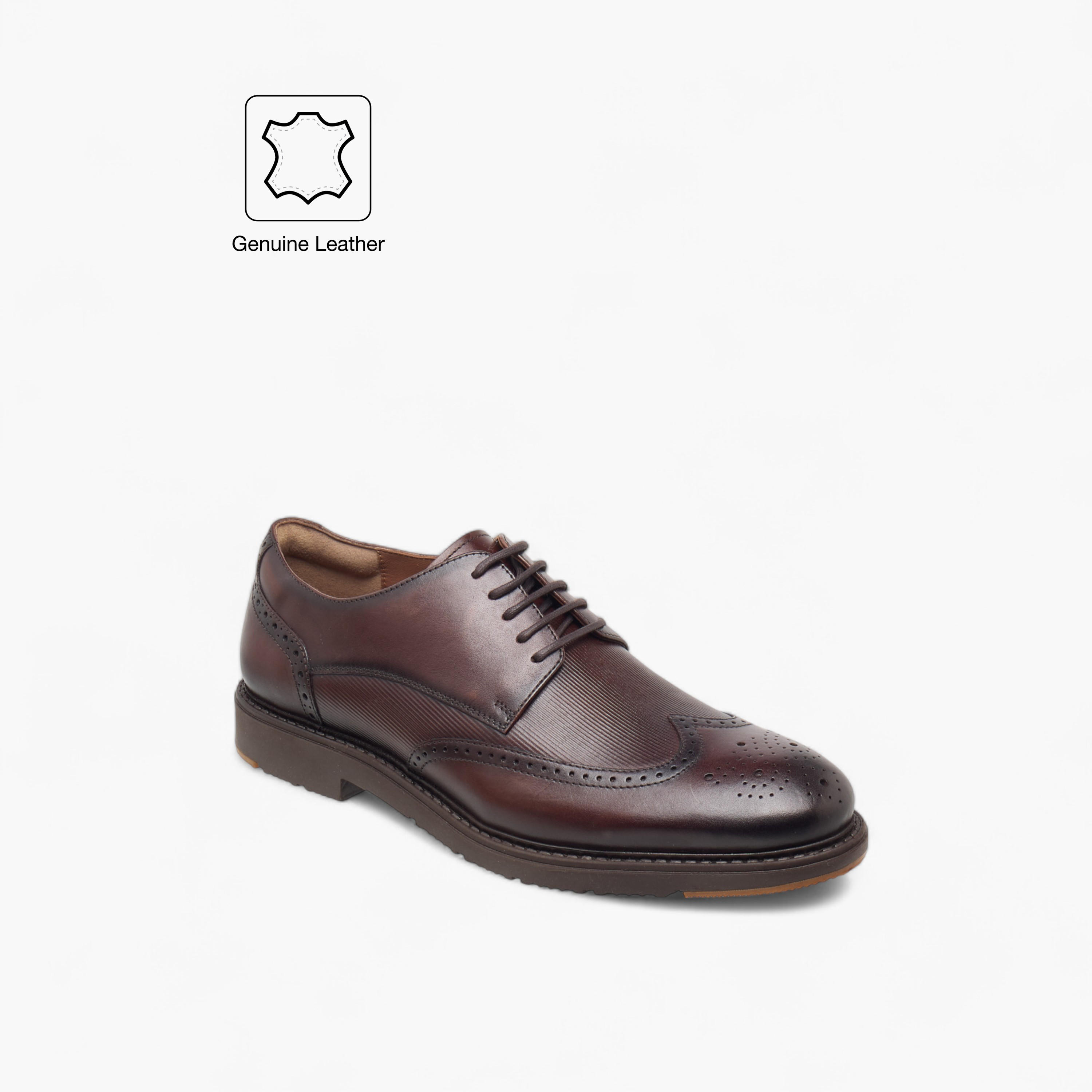حذاء ديربي جلد بارز الملمس برباط للرجال من دوتشيني-men-shoes-formalshoes-image-2