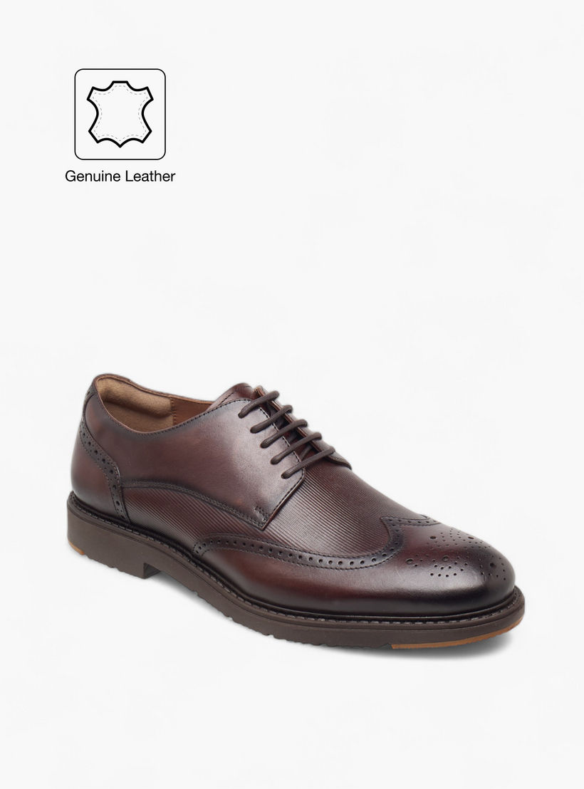 حذاء ديربي جلد بارز الملمس برباط للرجال من دوتشيني-men-shoes-formalshoes-image-2