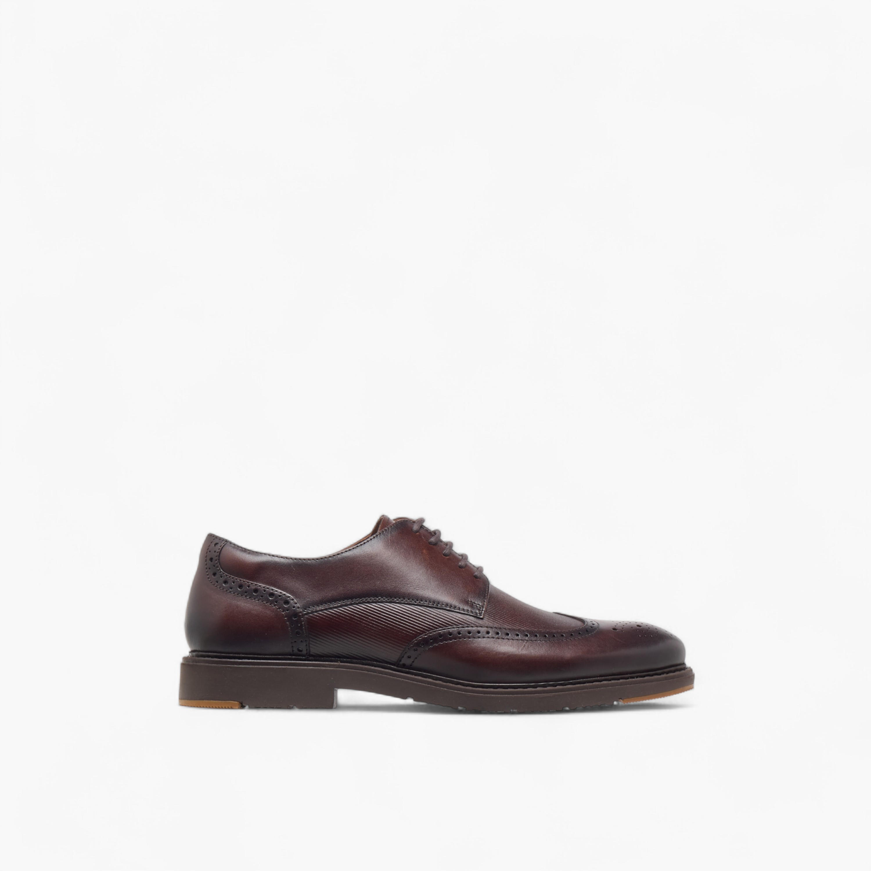 Duchini Men's Leather Textured Lace-Up Derby Shoes-men-shoes-formalshoes-image-3