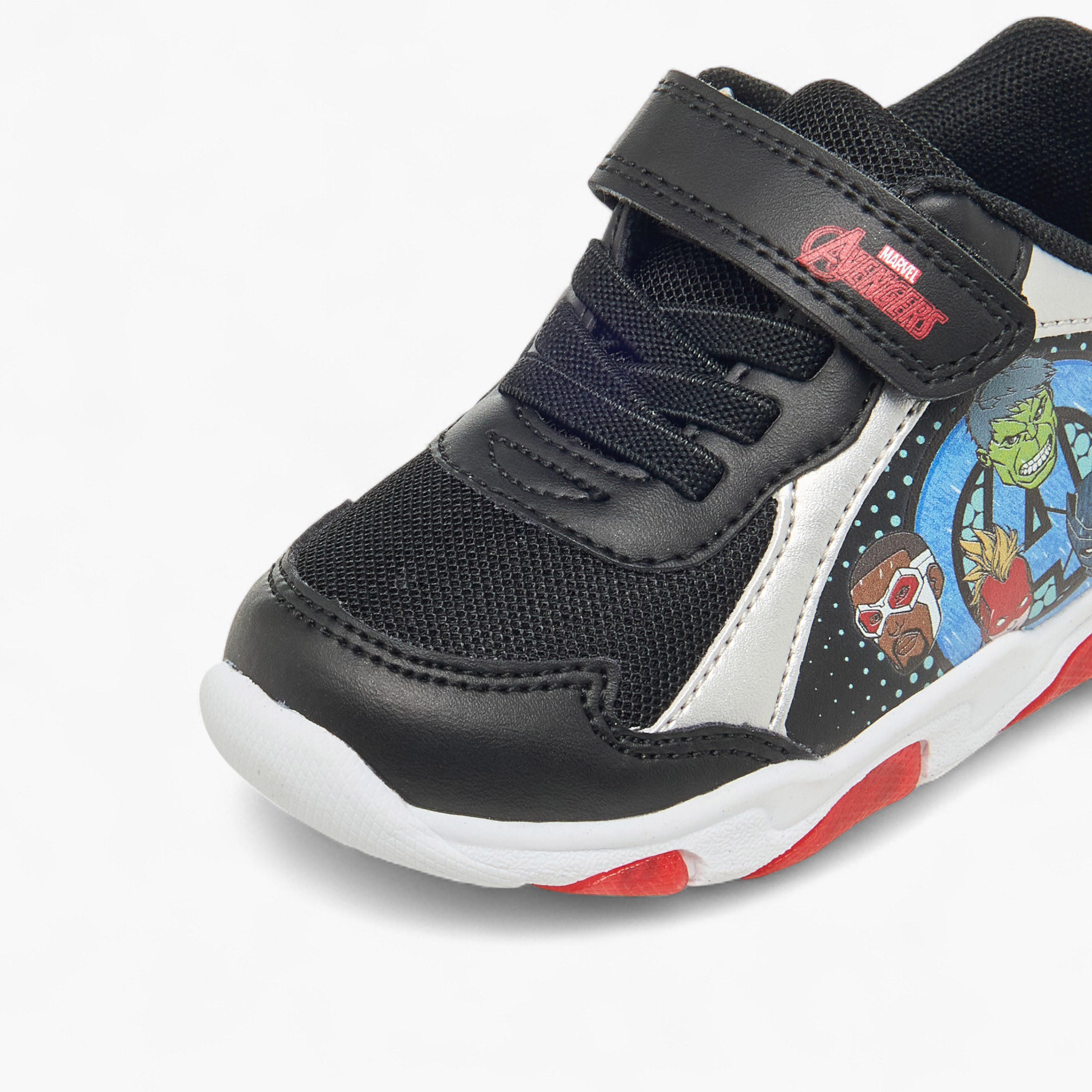 Marvel Boys Avengers Print Hook and Loop Light-Up Sneakers-boys-shoes-sneakers-image-5