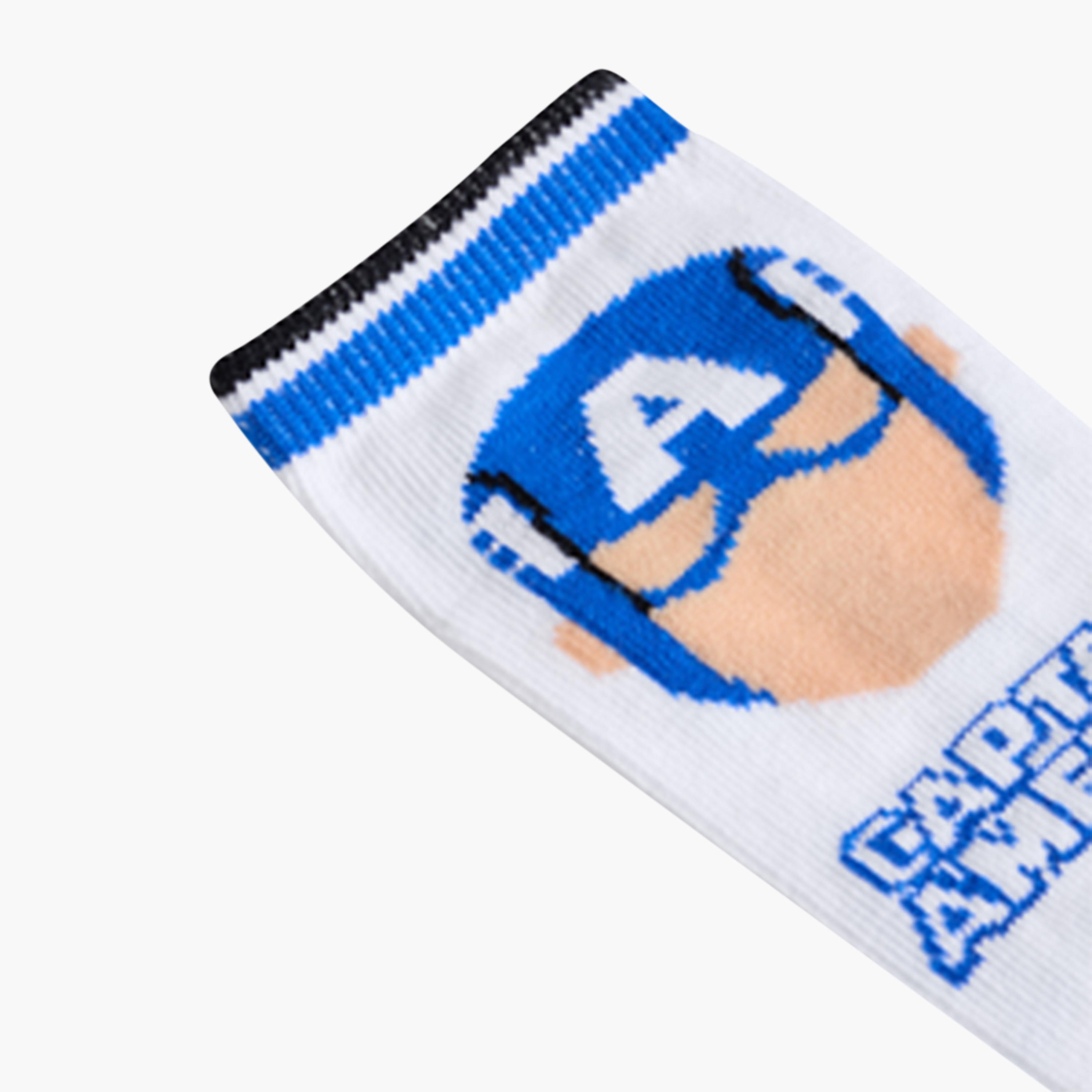 Pack of 5 Marvel Boys Socks Ankle Length Avengers Print-boys-accessories-socks-image-3