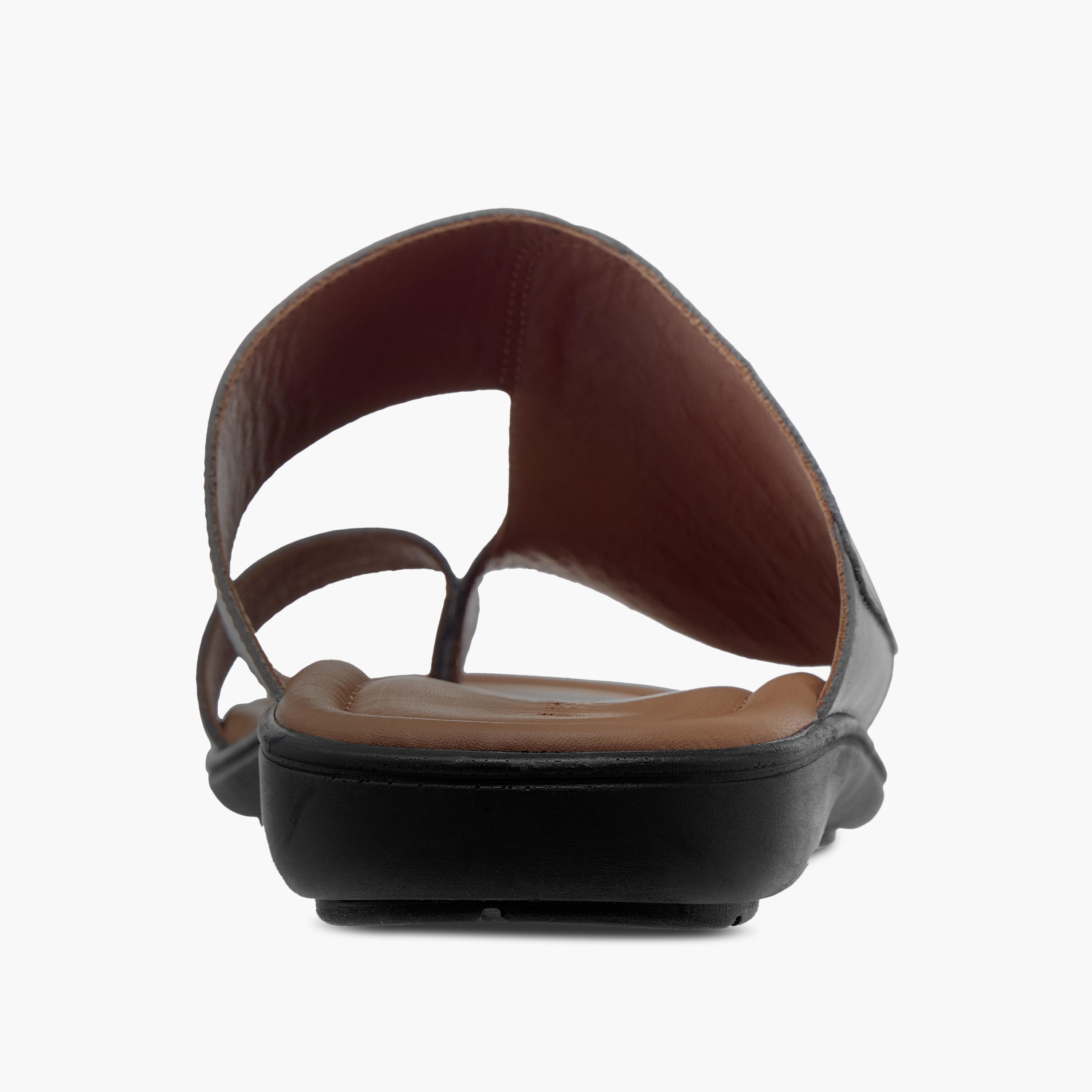 Al Waha Textured Slip-On Arabic Sandals with Toe Loop Detail-men-shoes-sandals-image-4