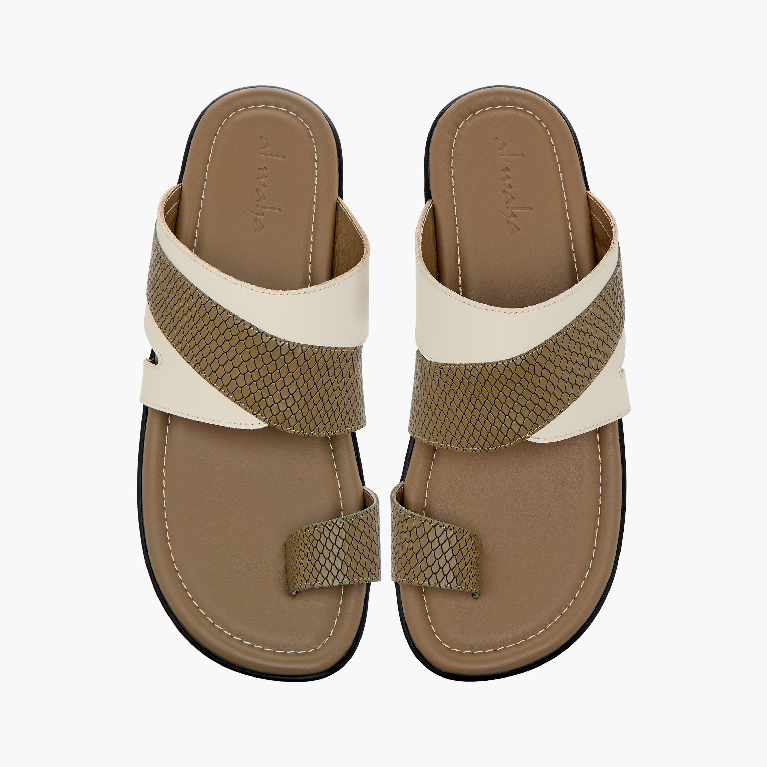 صندل عربي سهل الارتداء وبارز الملمس بحلقة إصبع من الواحة-men-shoes-sandals-image-1