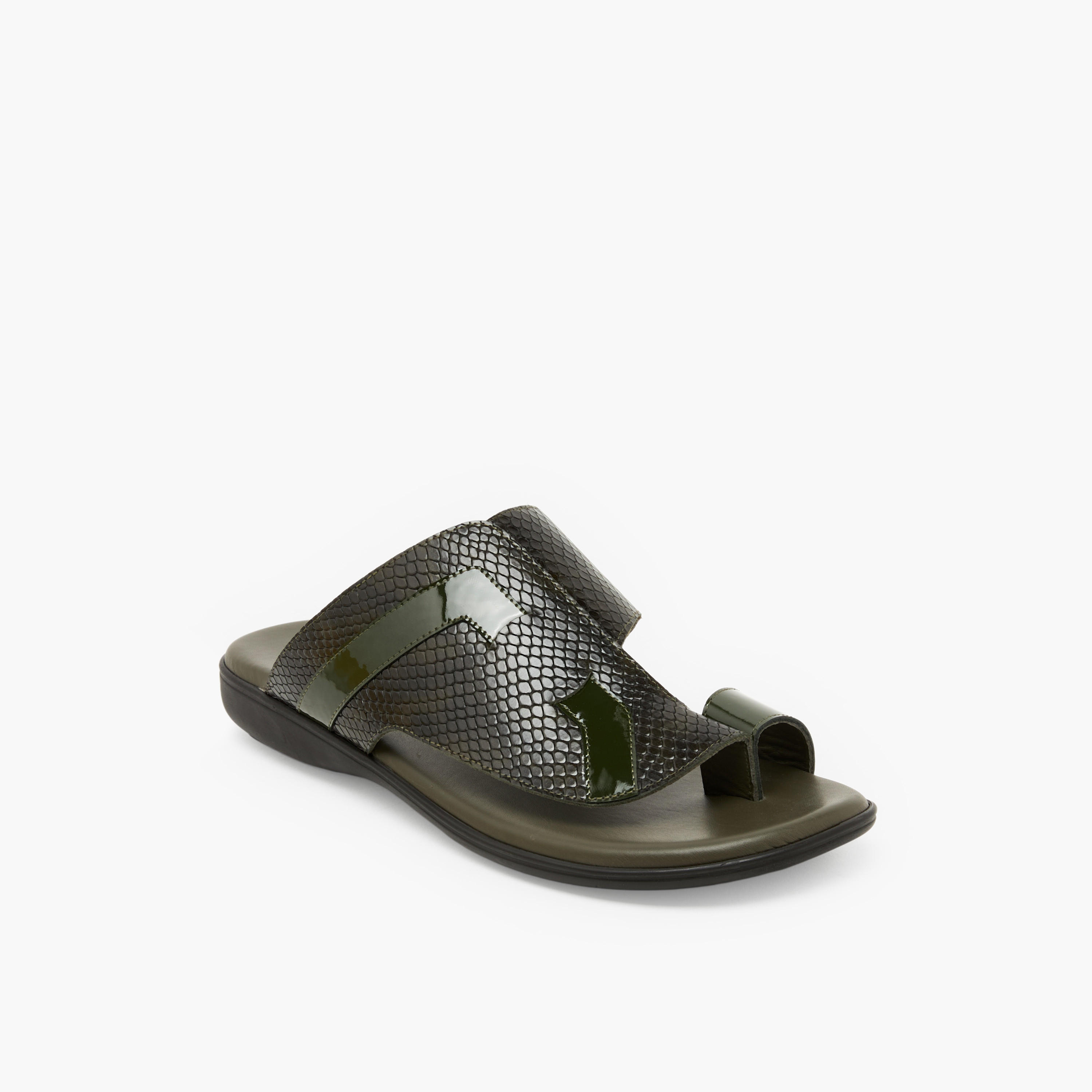 صندل عربي جلد سهل الارتداء للرجال من الواحة-men-shoes-sandals-image-2