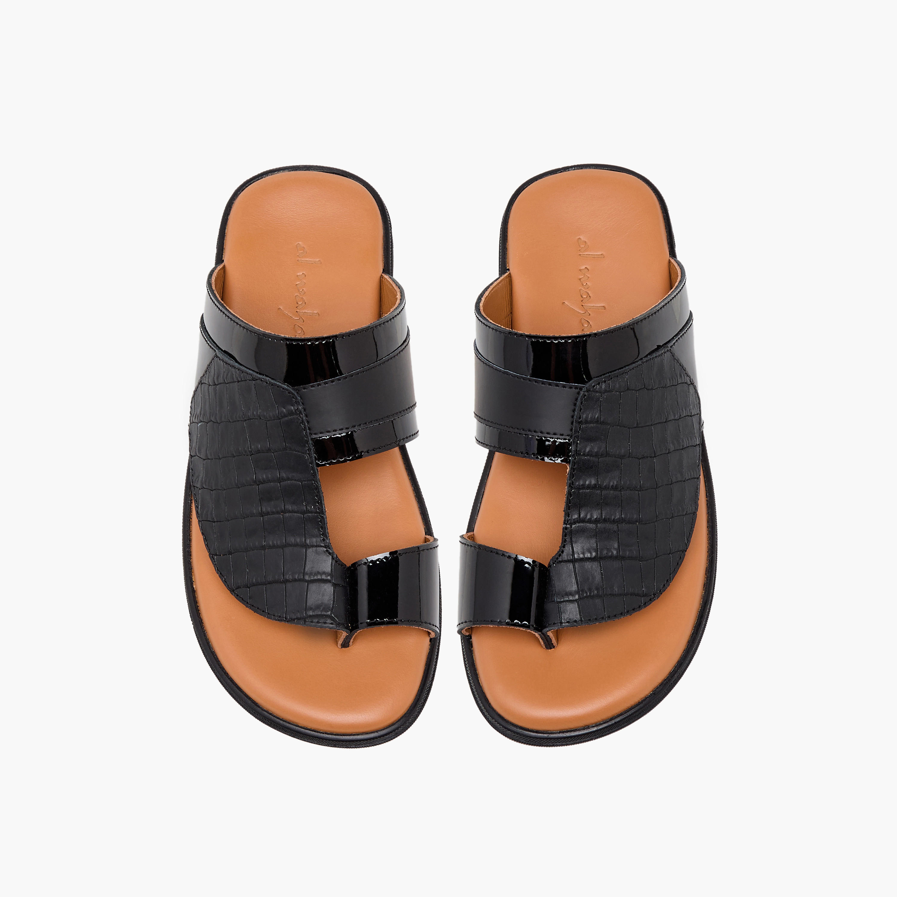 صندل عربي جلد سهل الارتداء للأولاد من الواحة-boys-shoes-sandals-image-1