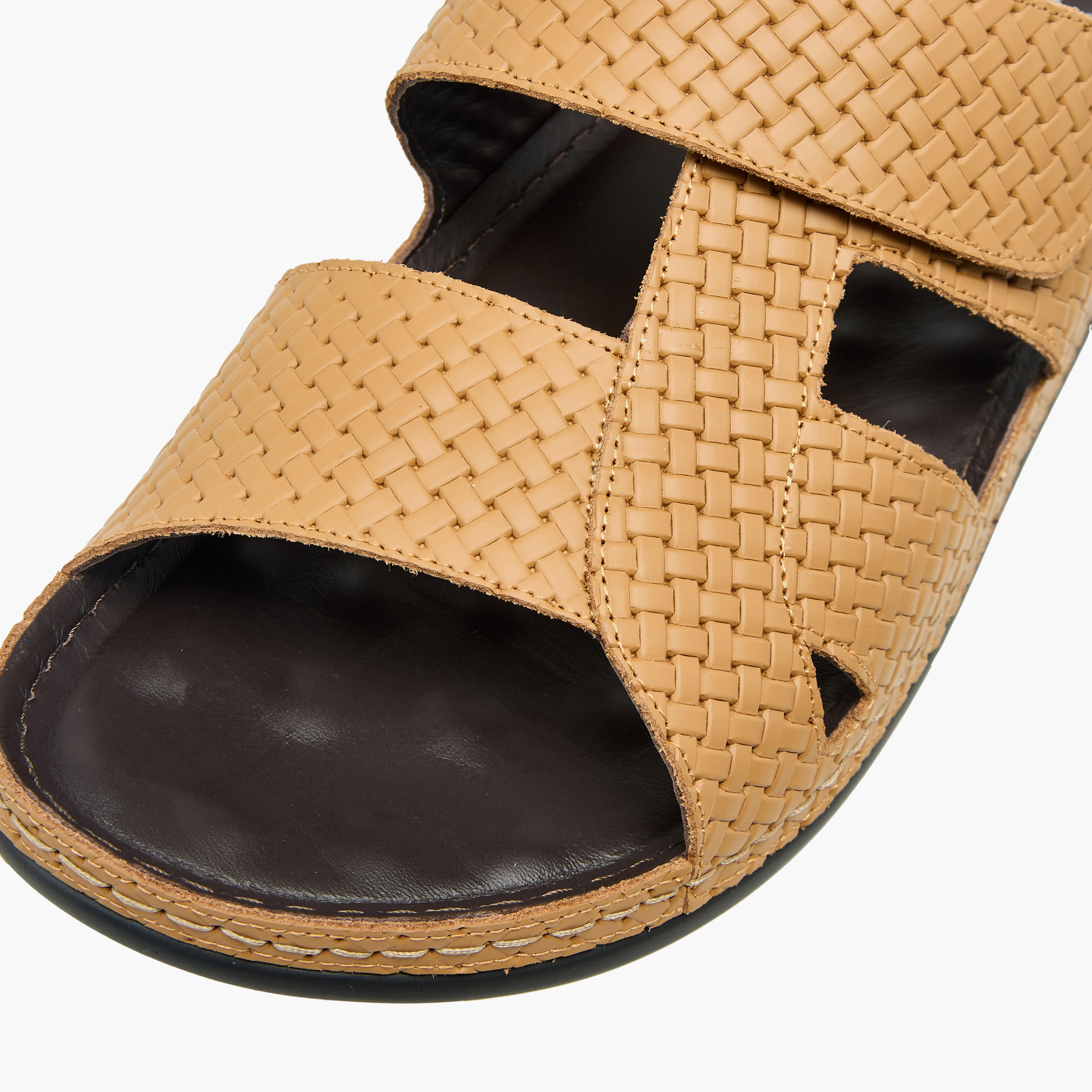 Al Waha Men Textured Arabic Sandals-men-shoes-sandals-image-4