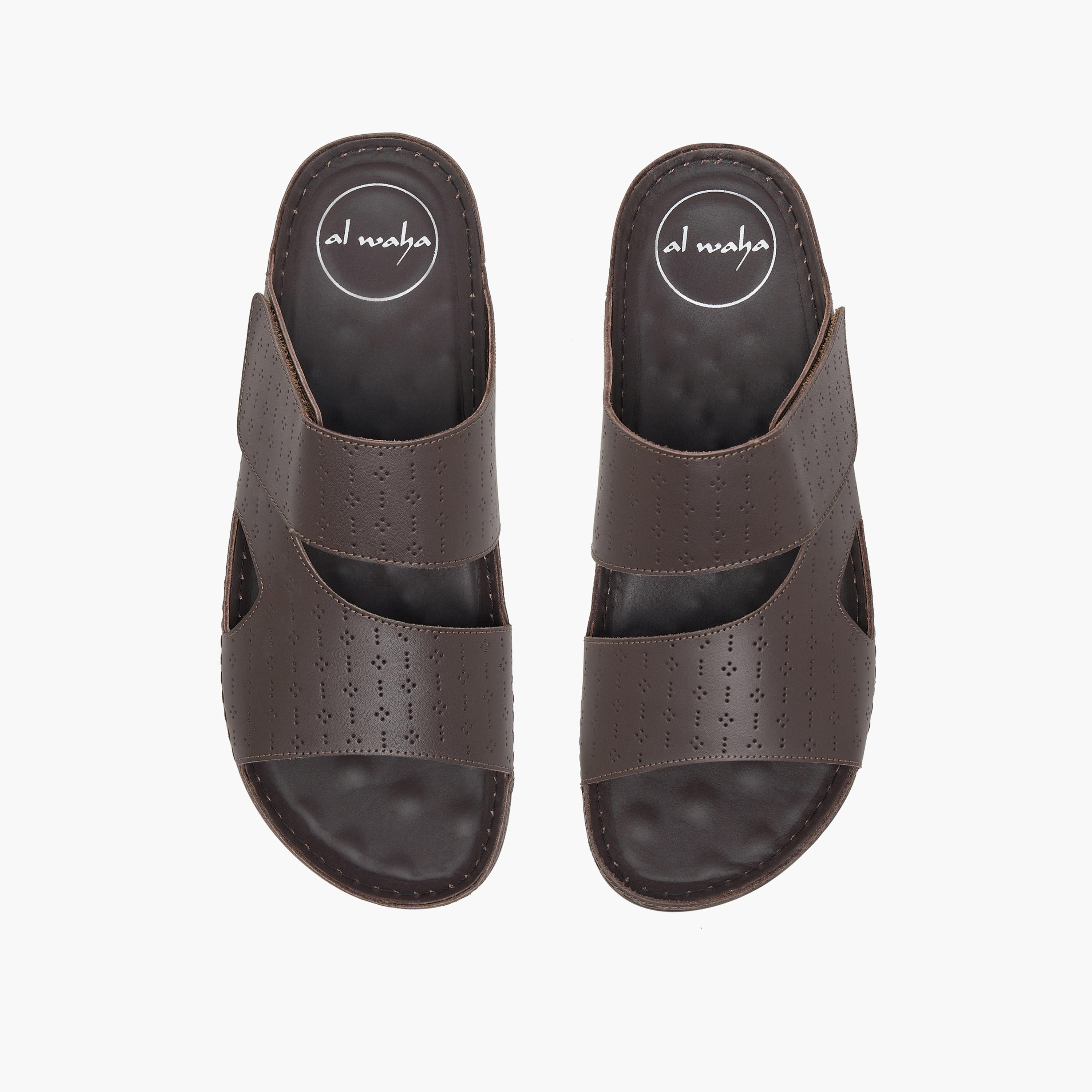 Al Waha Men Perforated Design Arabic Sandals-men-shoes-sandals-image-1
