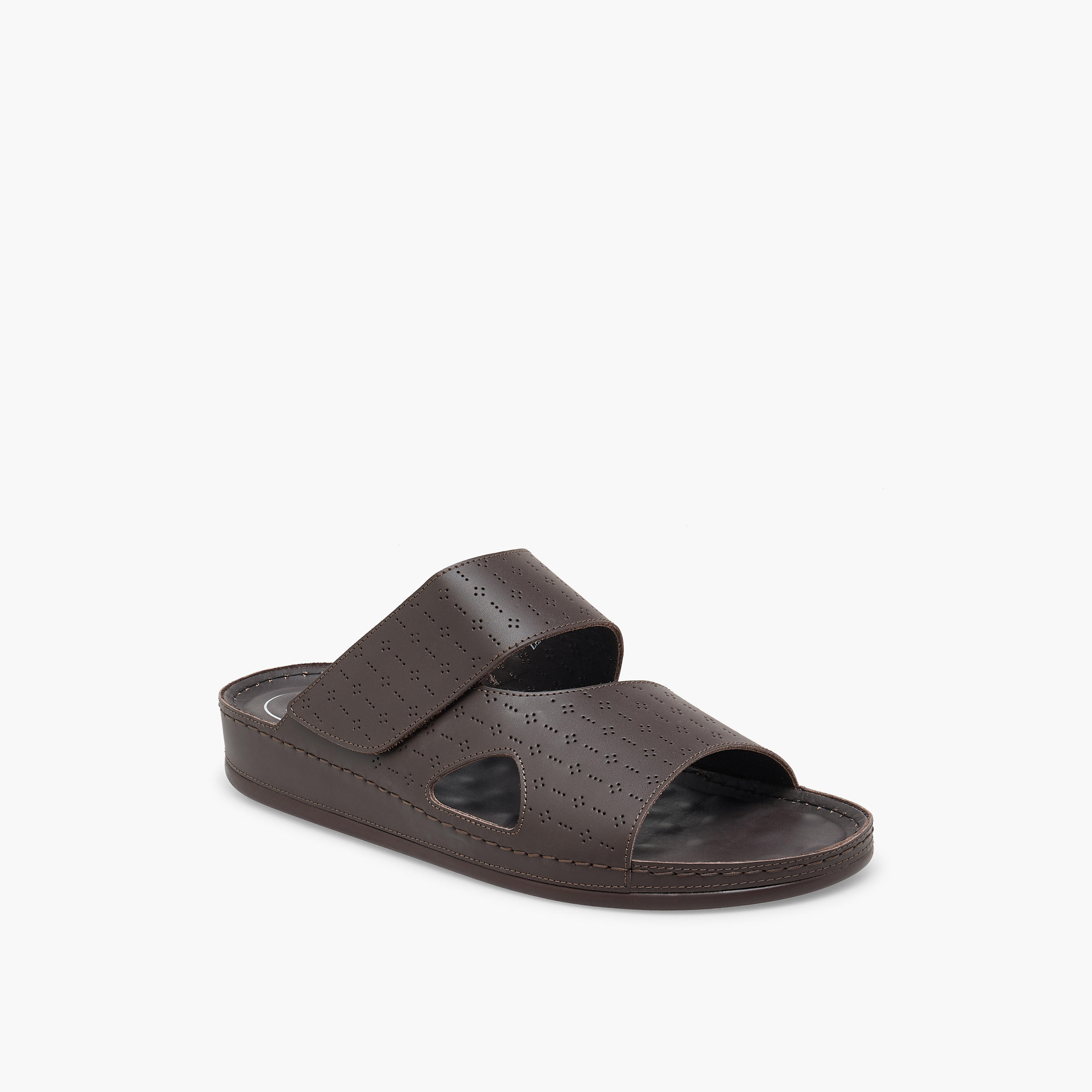 Al Waha Men Perforated Design Arabic Sandals-men-shoes-sandals-image-2