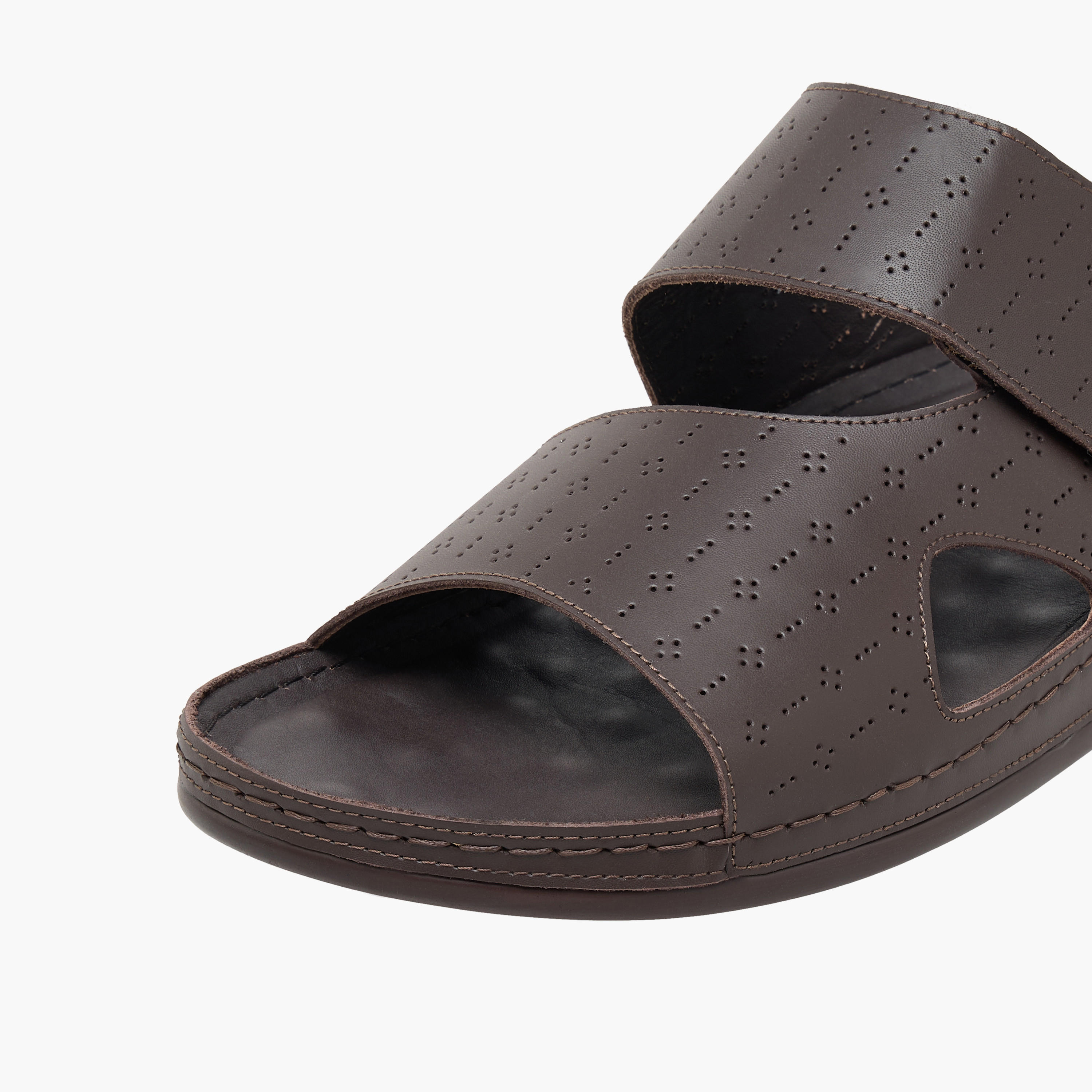 Al Waha Men Perforated Design Arabic Sandals-men-shoes-sandals-image-7