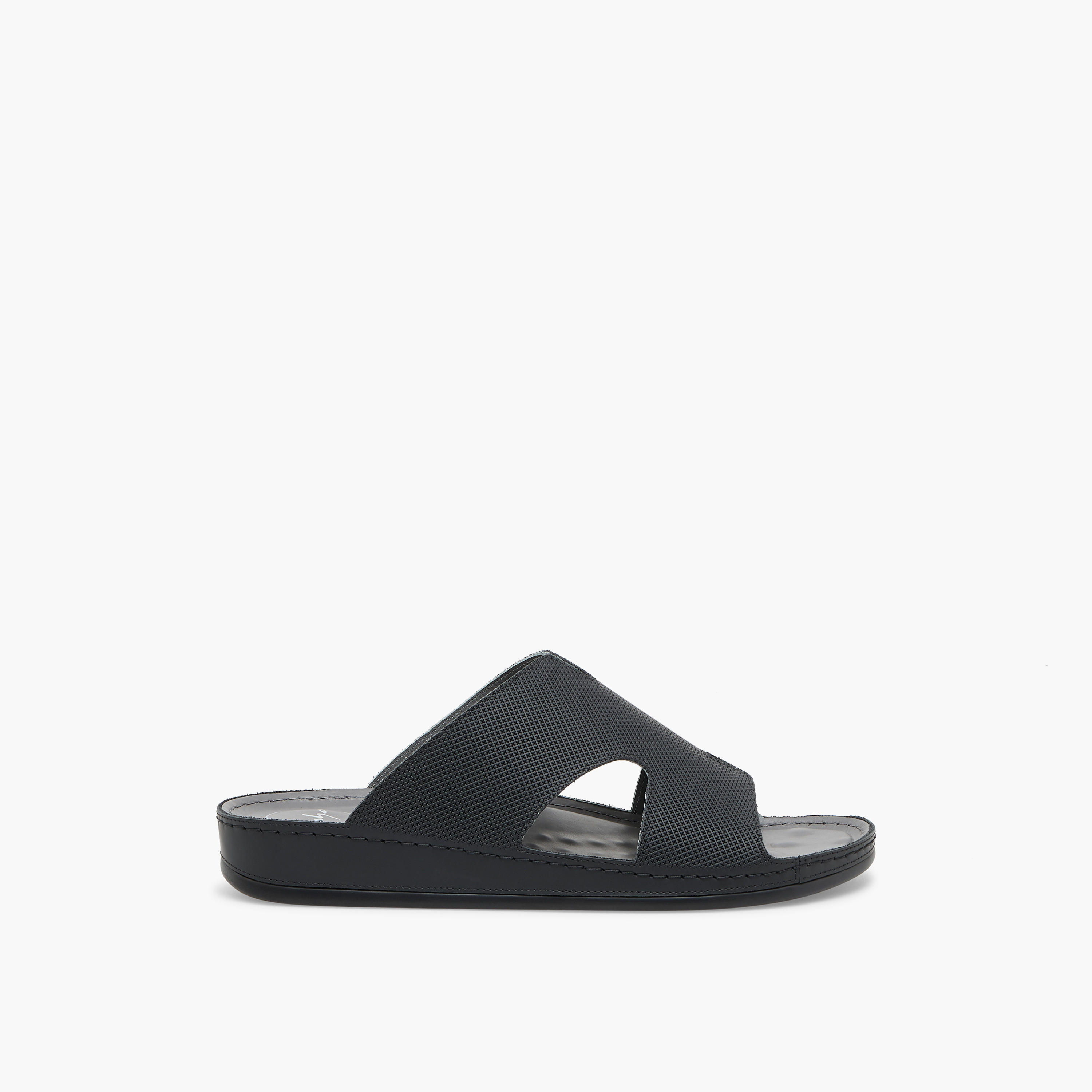 Al Waha Men Textured Leather Arabic Sandals-men-shoes-sandals-image-3