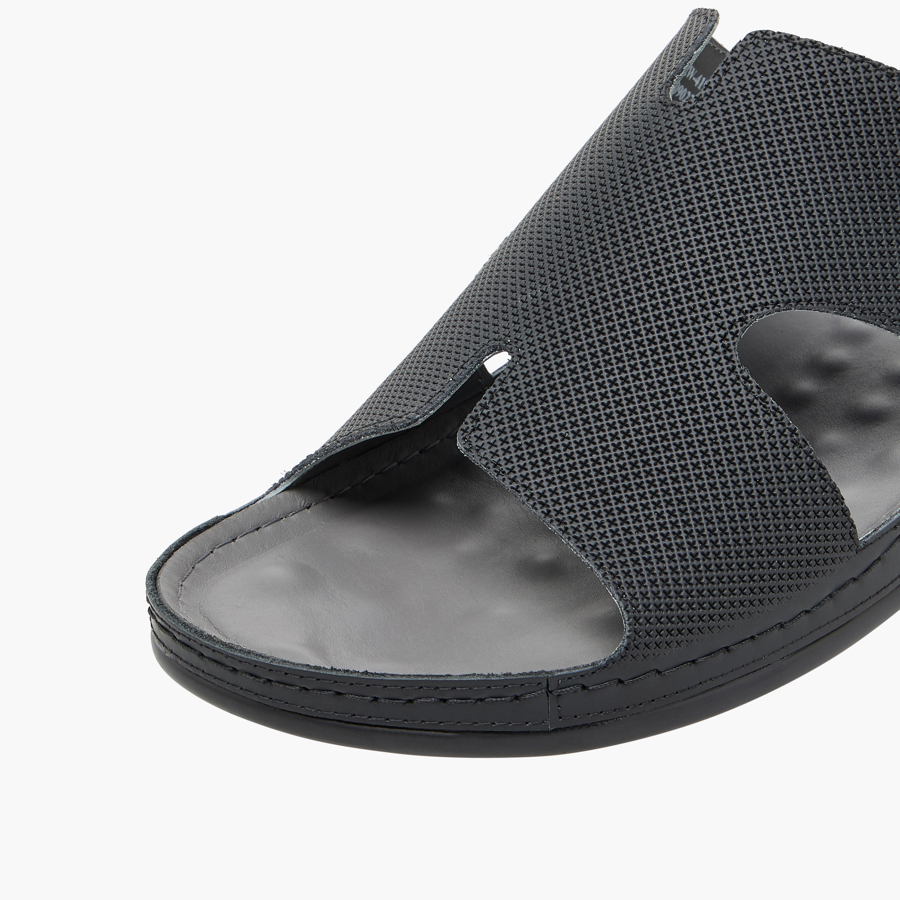 Al Waha Men Textured Leather Arabic Sandals-men-shoes-sandals-image-7