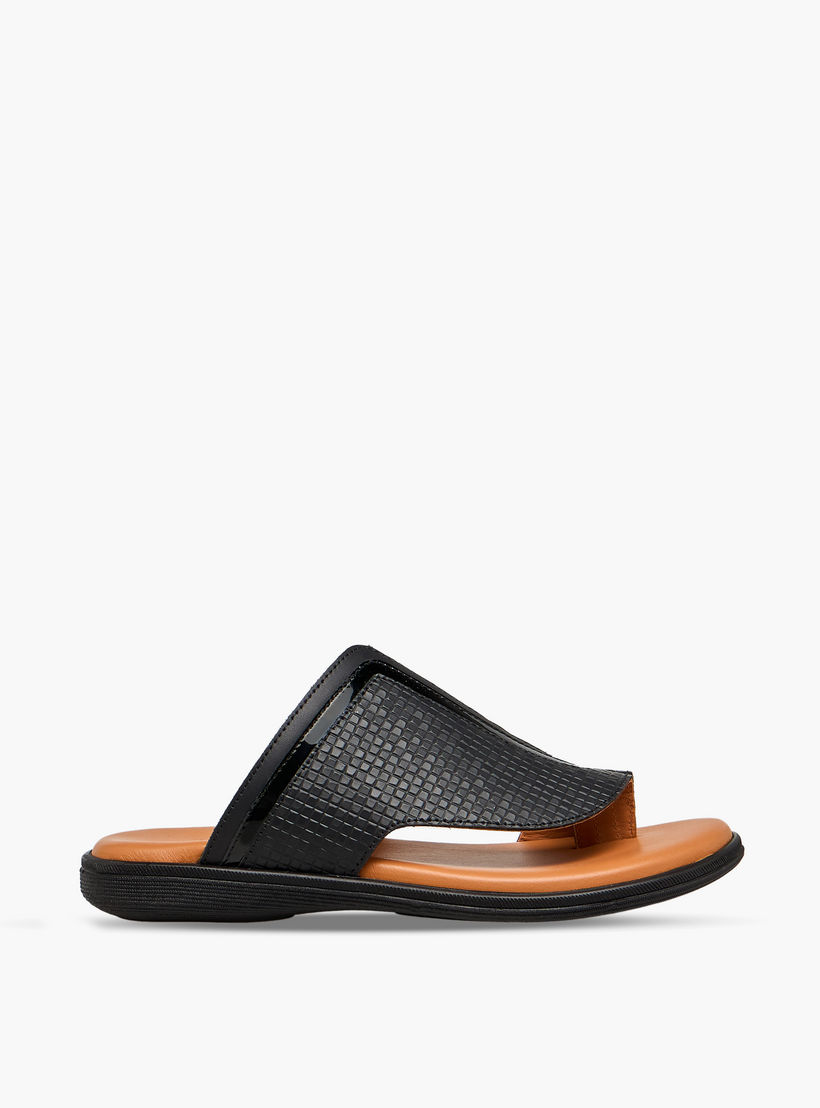 Al Waha Boys Textured Arabic Sandals-boys-shoes-sandals-image-3